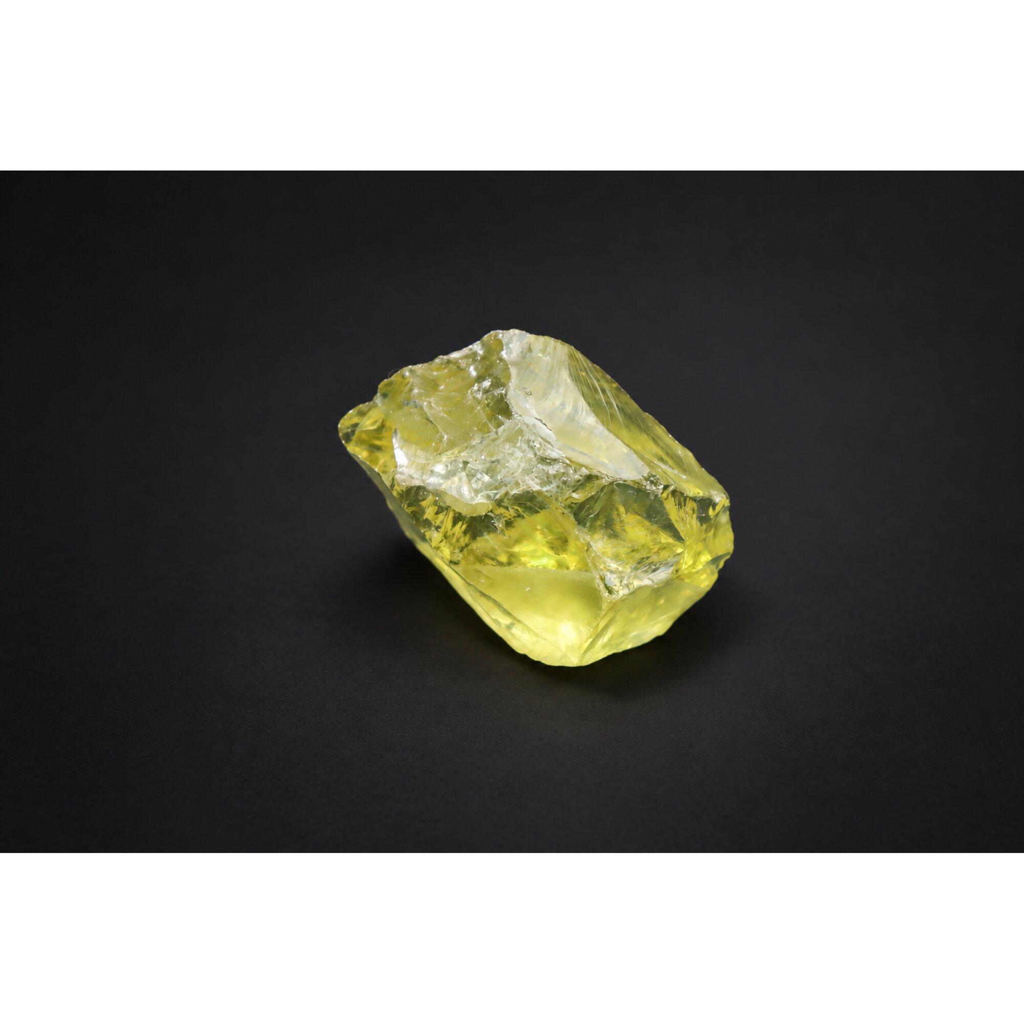 Genuine yellow prasiolite / green quartz raw specimen 40mm – photo 5