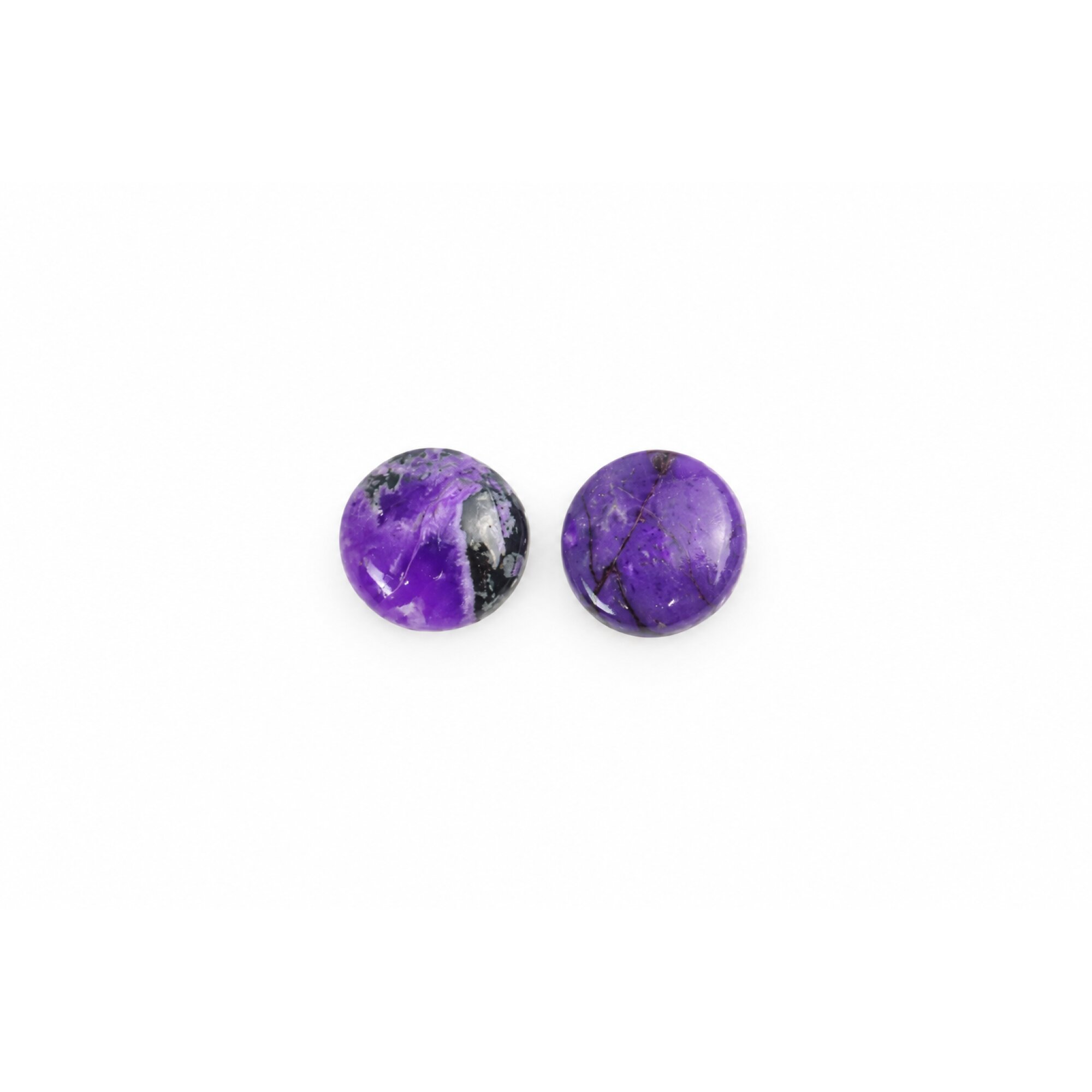Real purple sugilite matched pair 13.6mm – photo 2