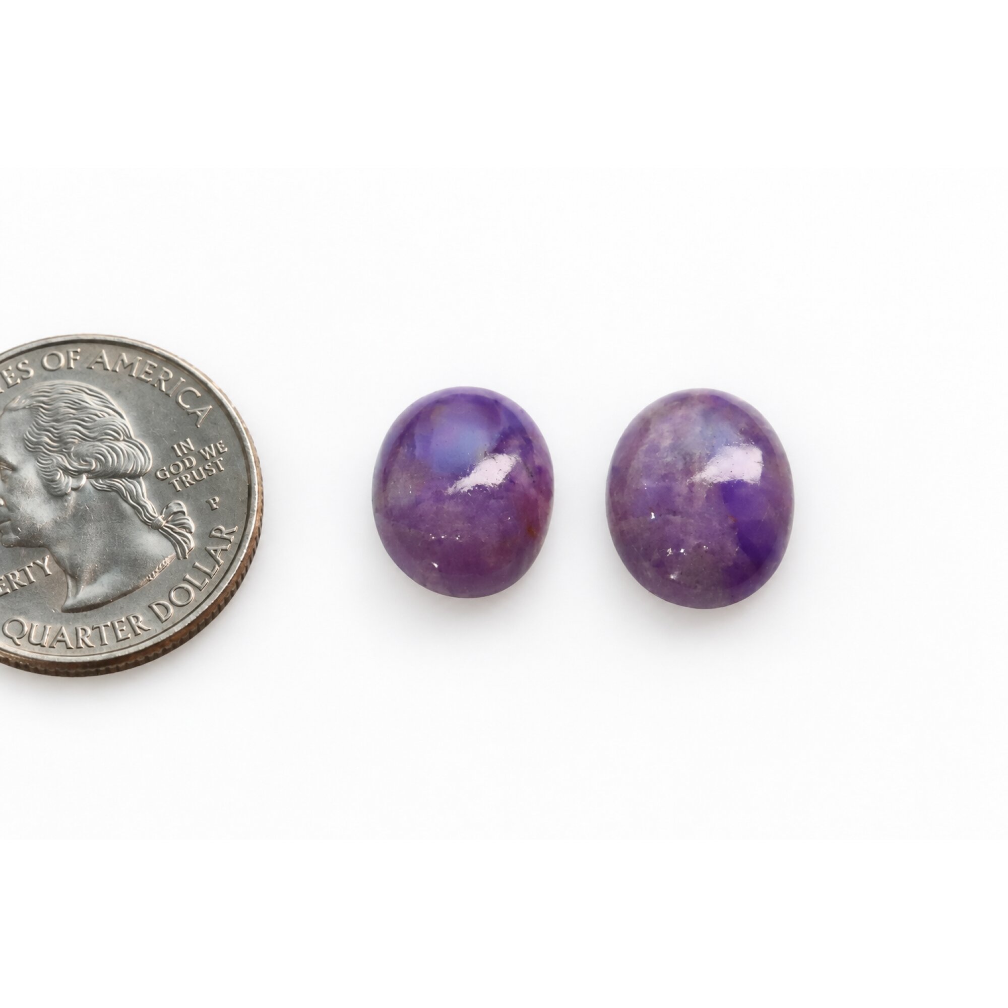 Original purple sugilite matched pair 14.5mm – photo 3