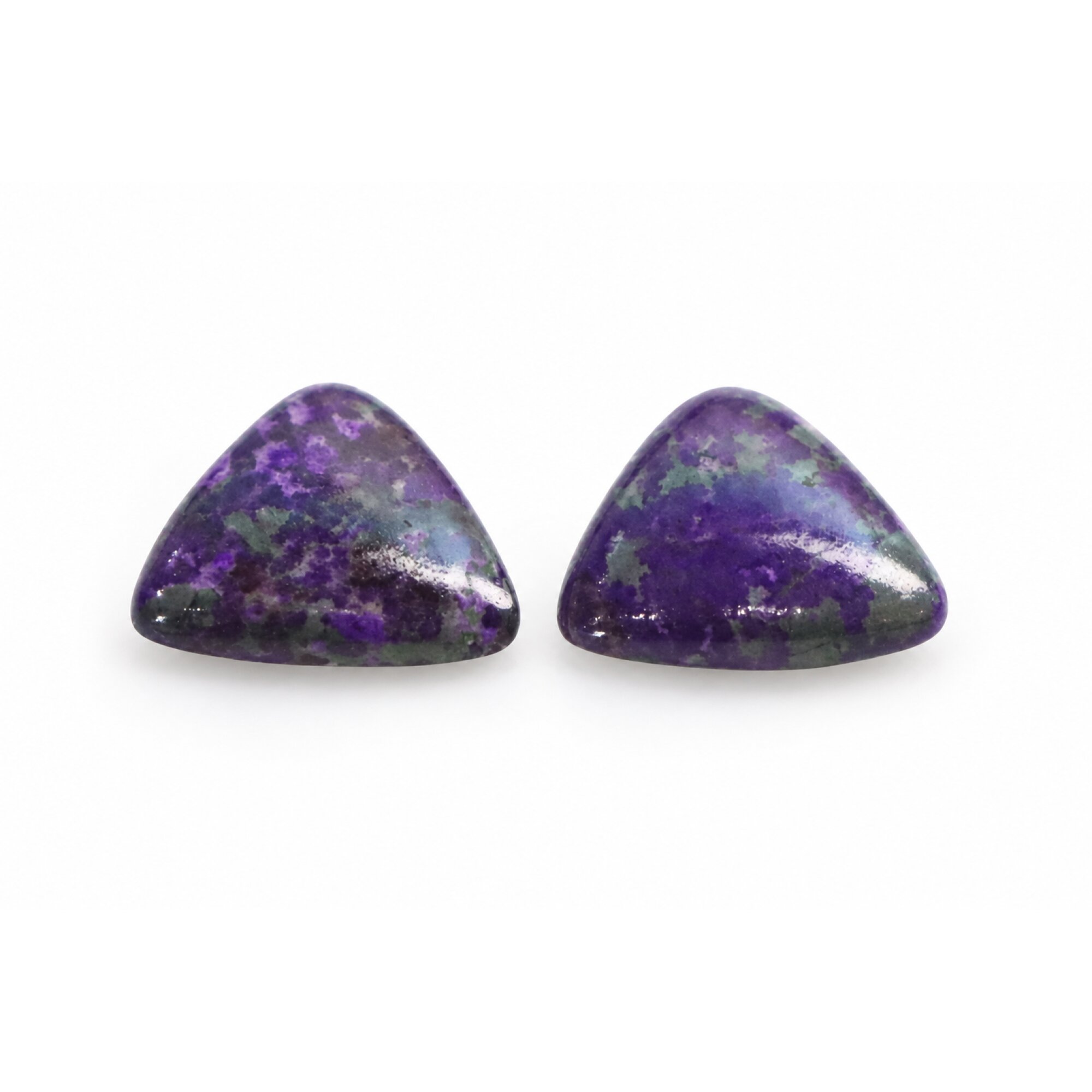 Earth mined purple sugilite matched pair 17mm – photo 4