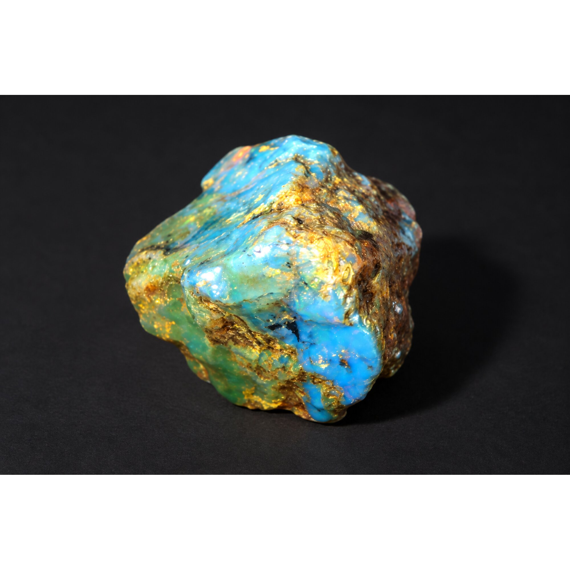 Natural sky blue rough specimen Dominican amber 40mm – photo 2