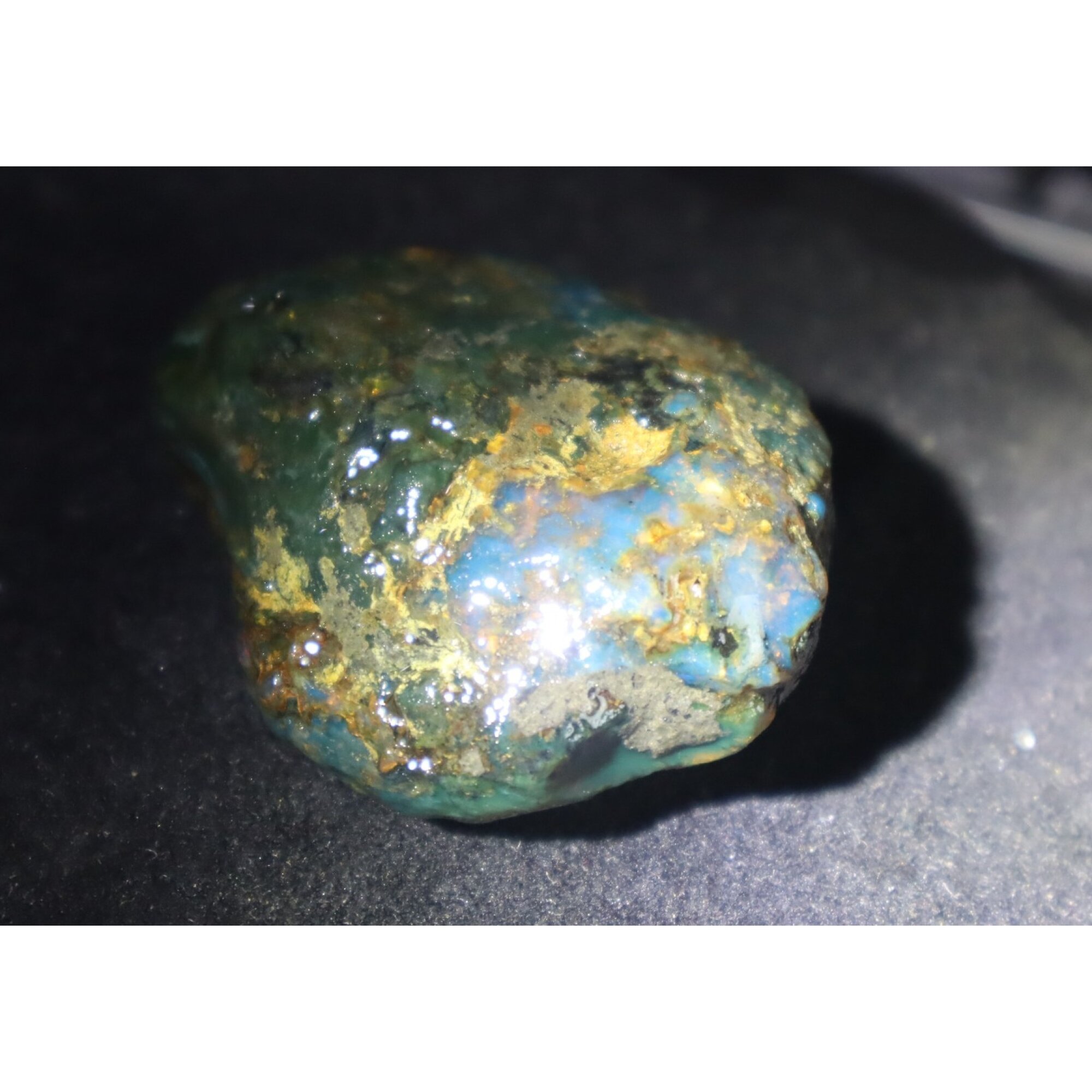 Authentic green blue rough specimen Dominican amber 55mm – photo 5
