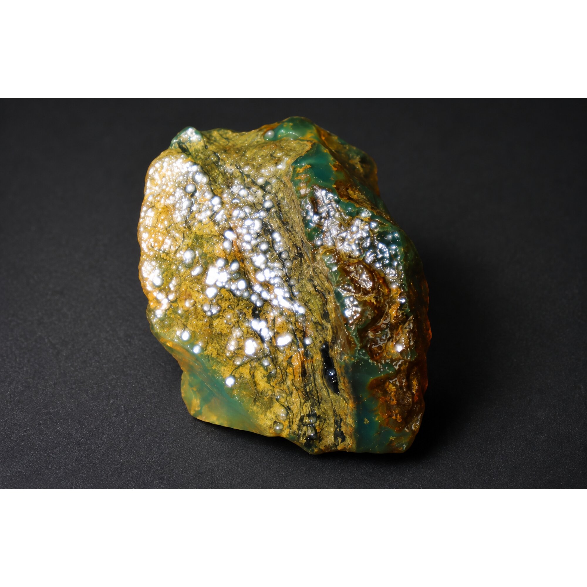 Authentic sky blue rough specimen Dominican amber 38mm – photo 14