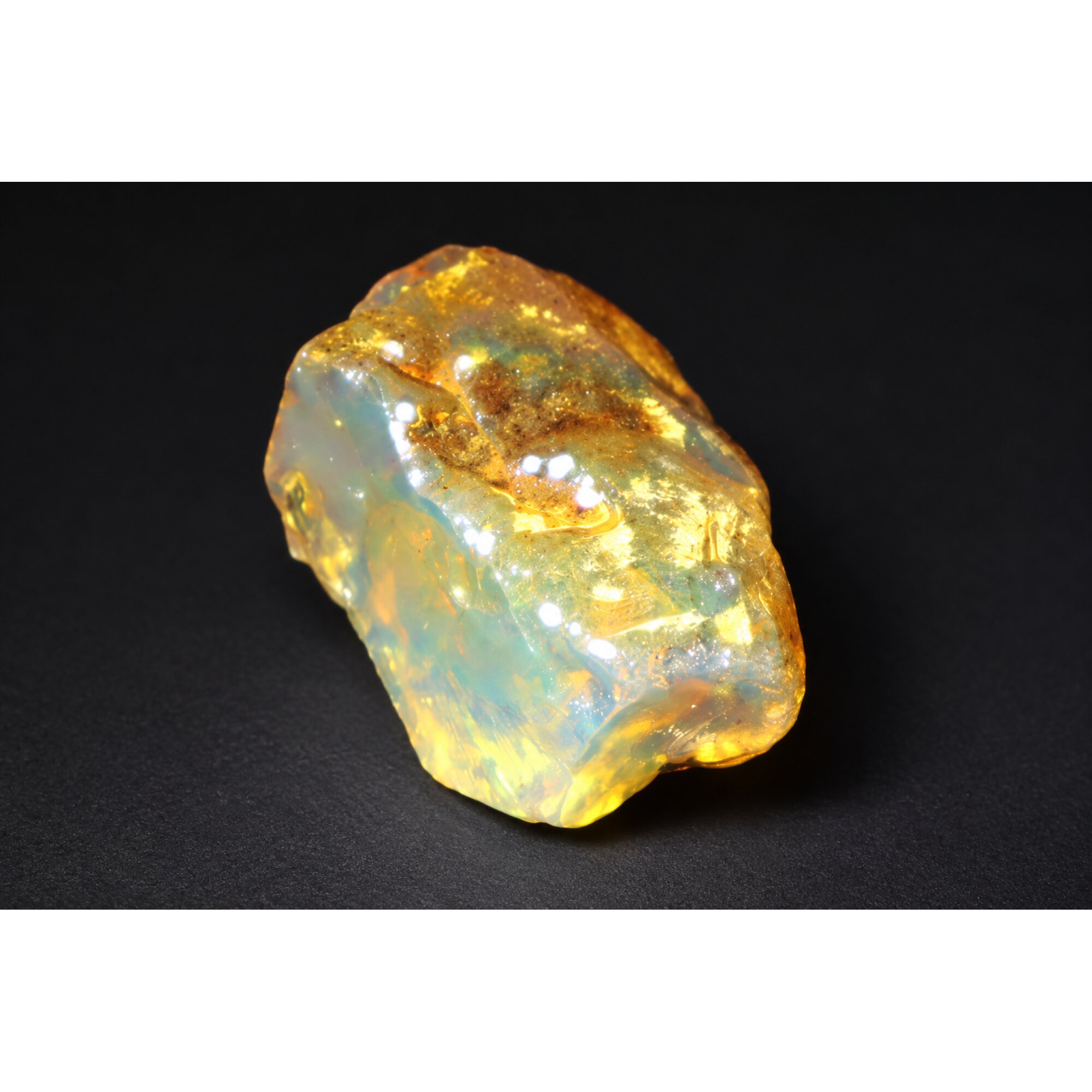Genuine light blue rough specimen Dominican amber 25mm – photo 8