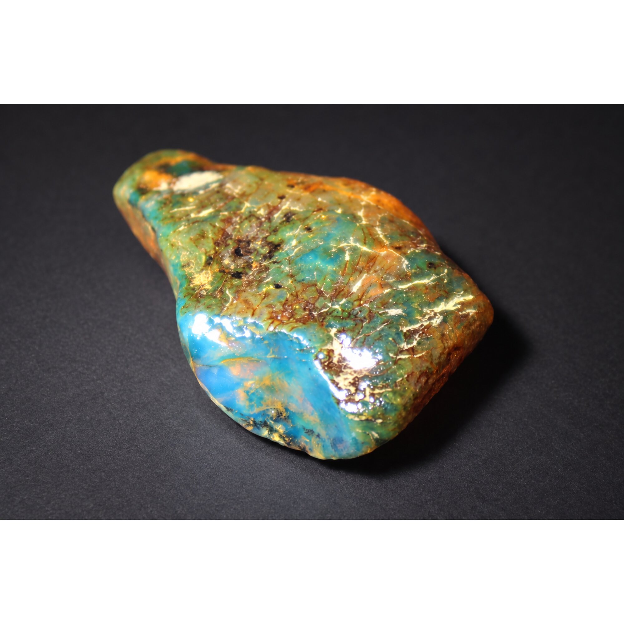 Genuine sky blue rough specimen Dominican amber 45mm – photo 6