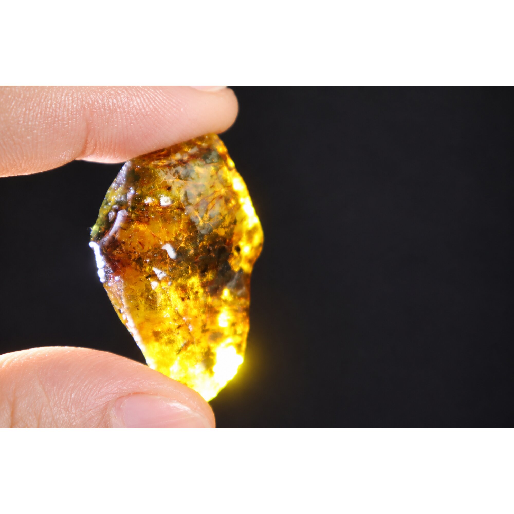 Genuine sky blue rough specimen Dominican amber 45mm – photo 7