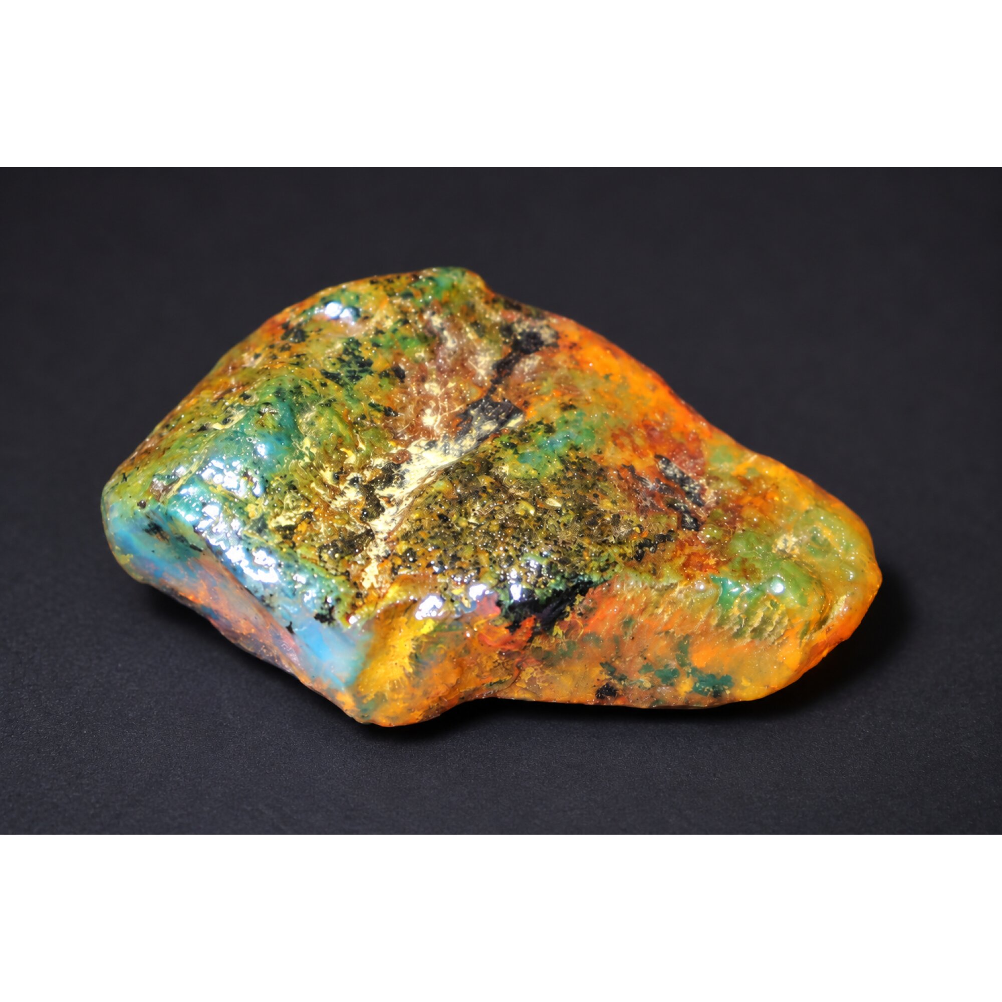 Genuine sky blue rough specimen Dominican amber 45mm – photo 9