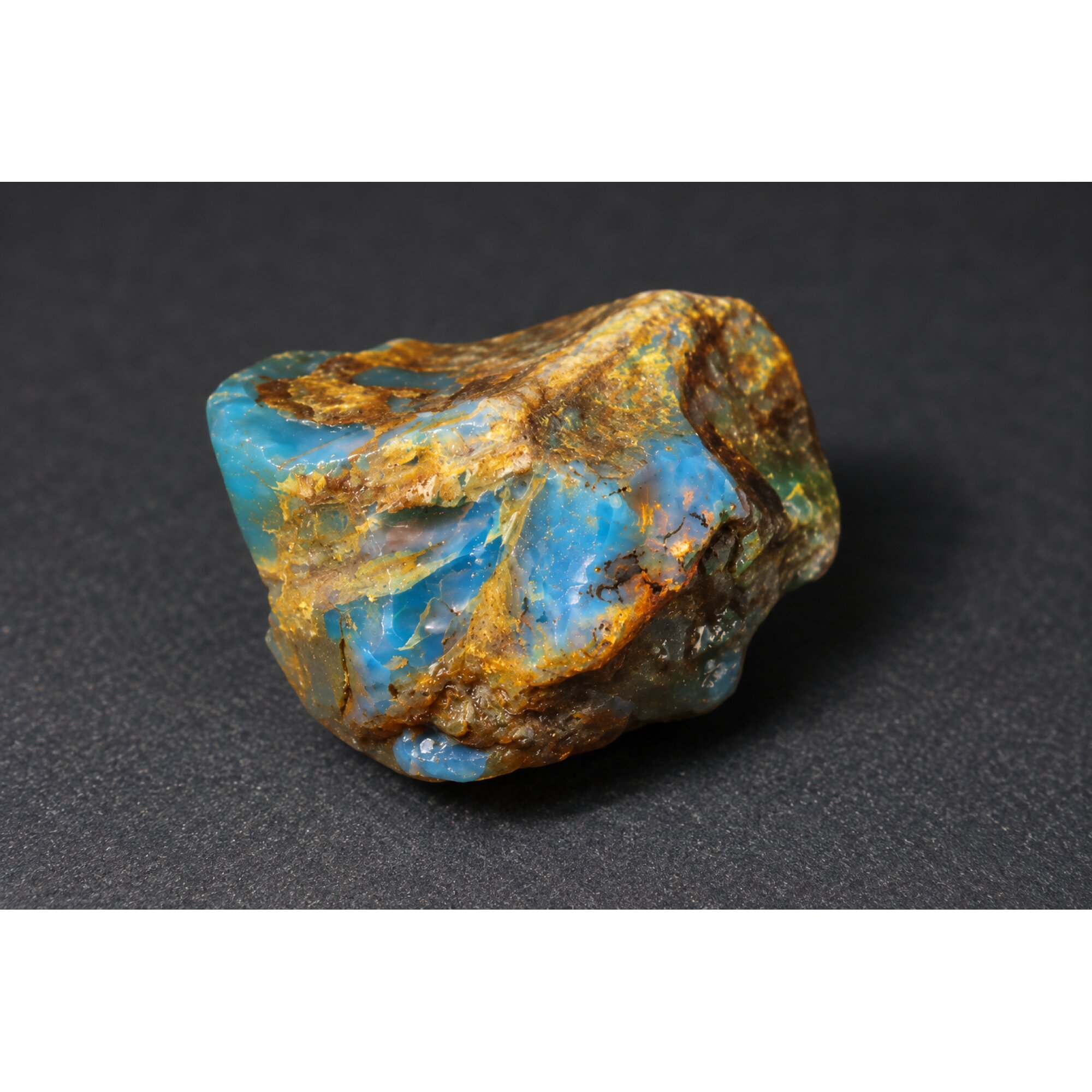 Authentic sky blue rough specimen Dominican amber 30mm – photo 2