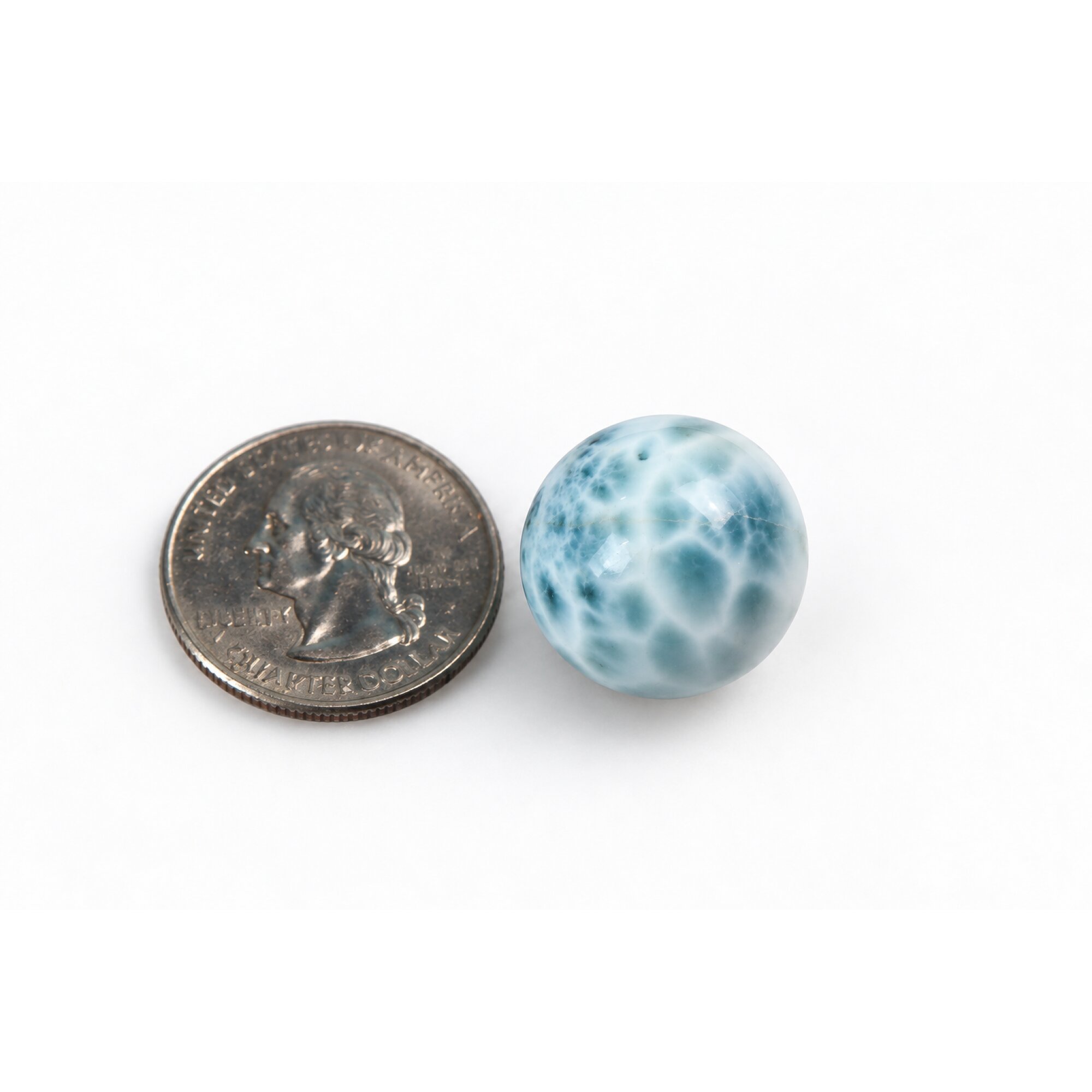 Authentic sky blue Dominican Larimar bead 19.3mm – photo 4