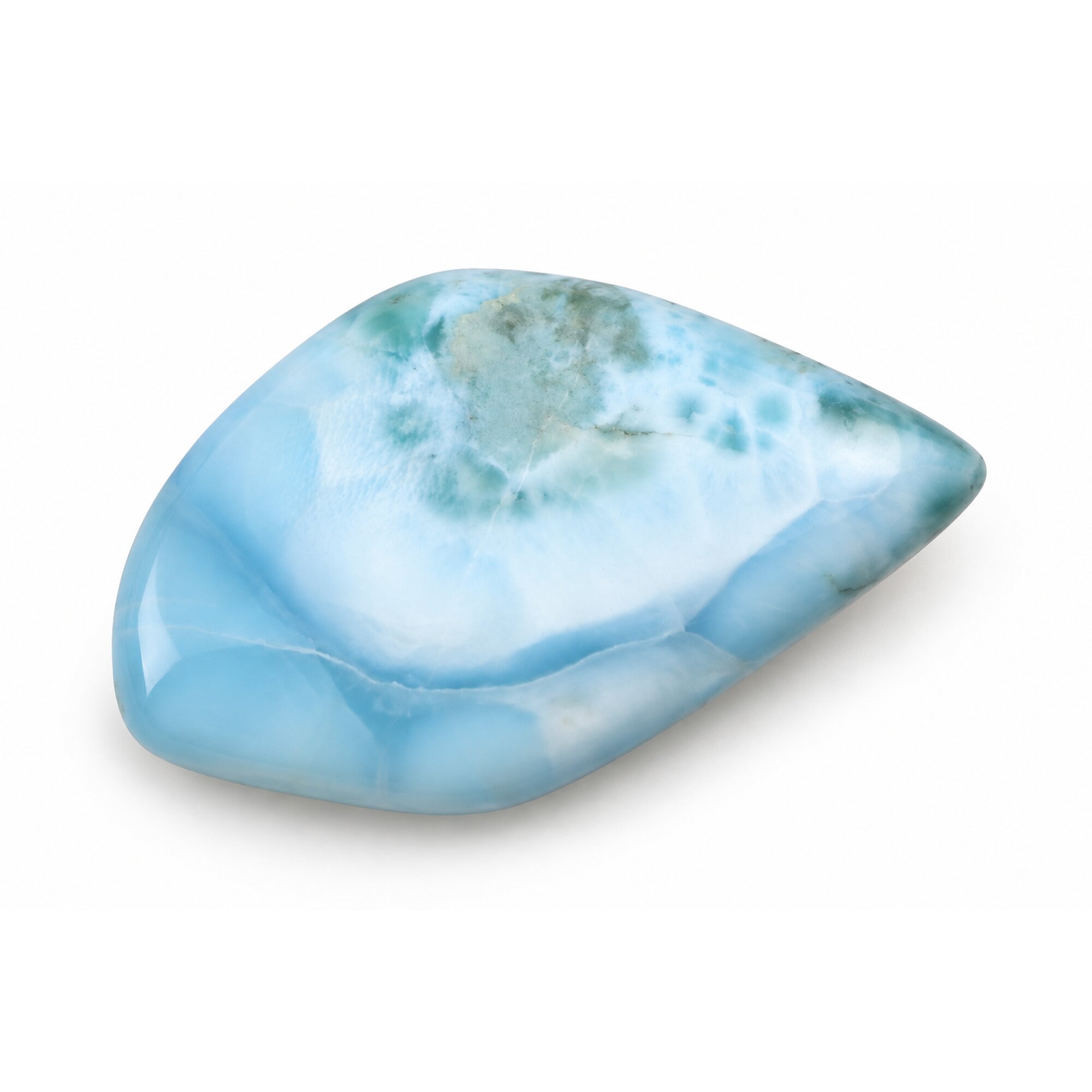 Authentic sea blue Dominican Larimar cabochon 48mm – photo 3