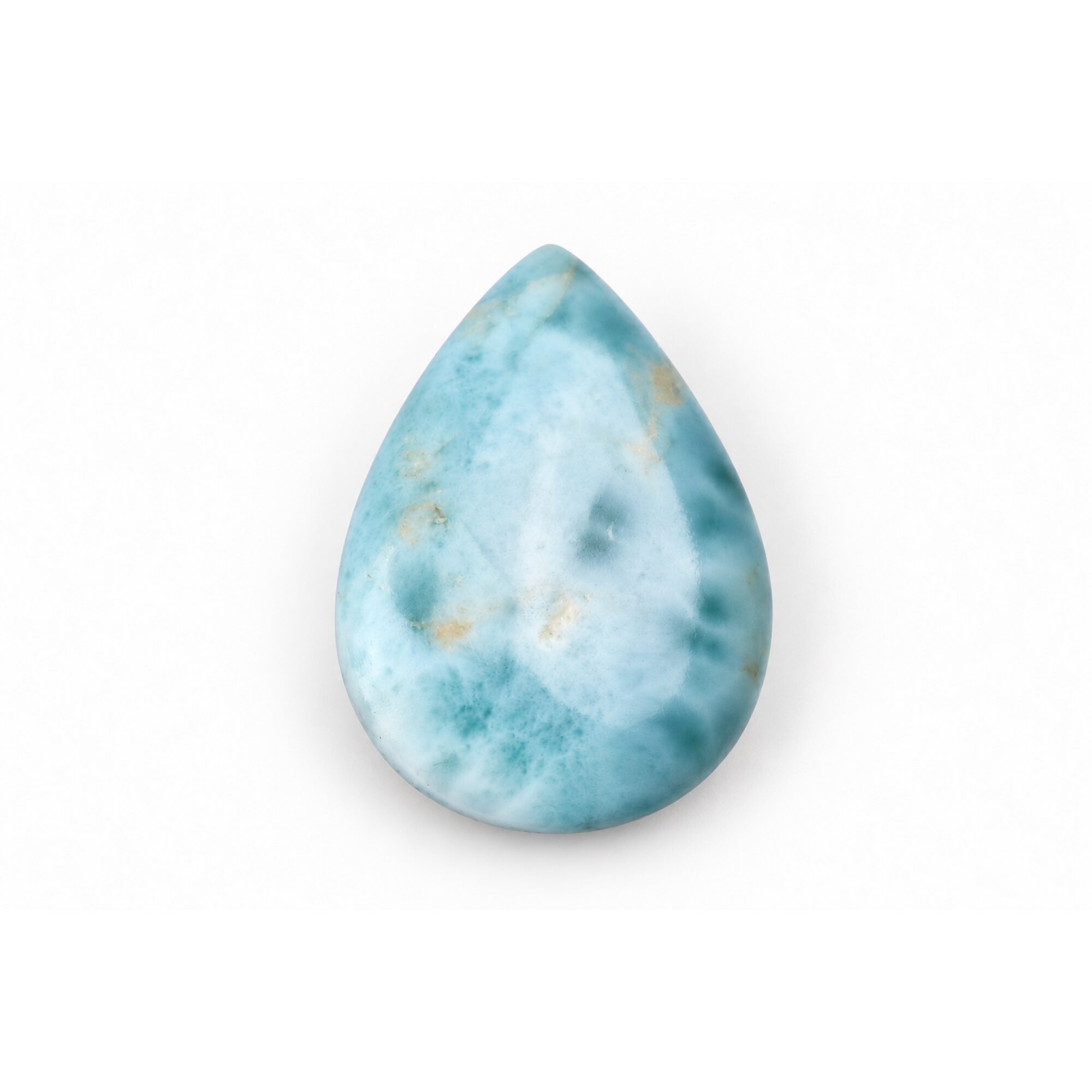 Expertly crafted sky blue polished Dominican Larimar 45mm – photo 2