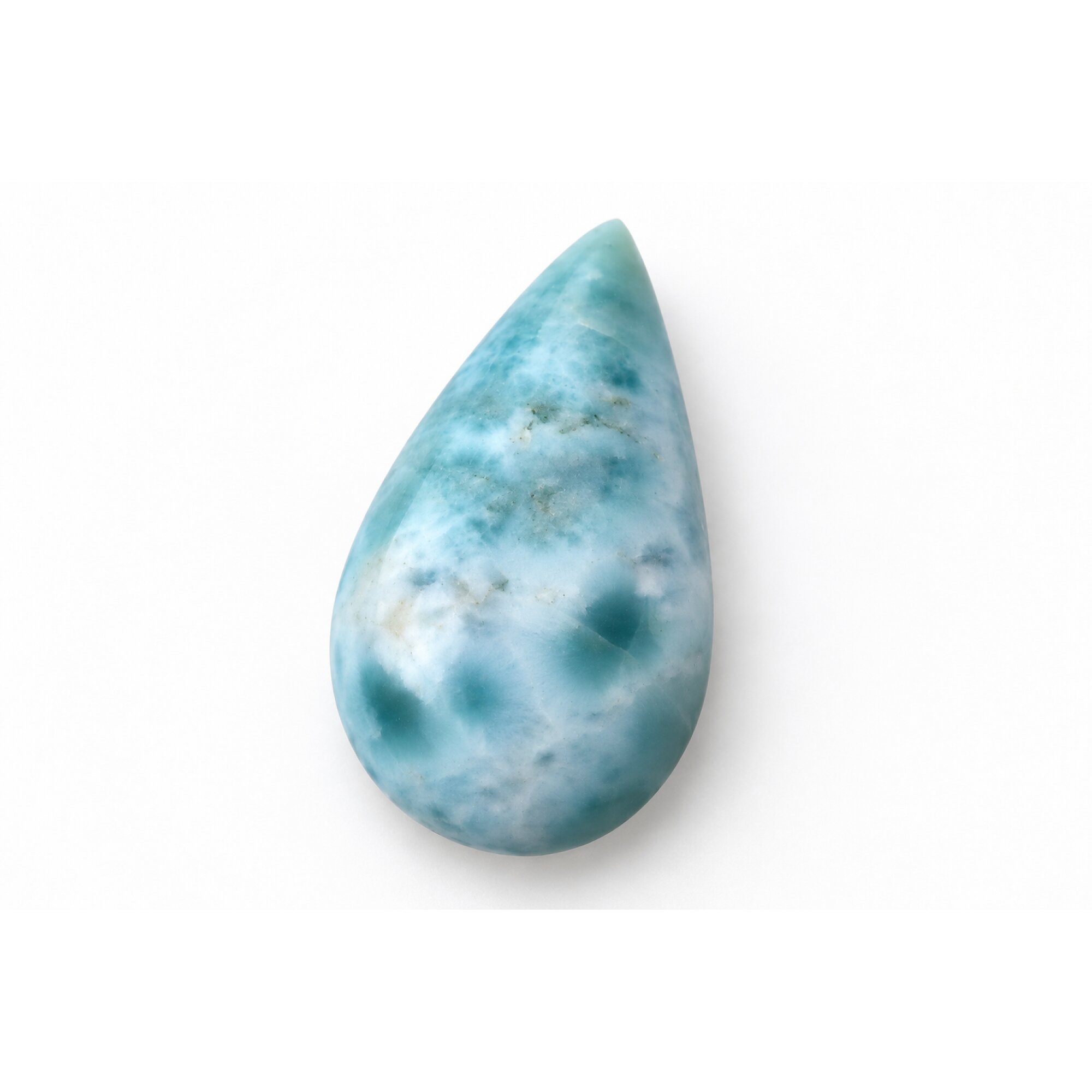 Handcrafted green blue Dominican Larimar cabochon 31mm – photo 2