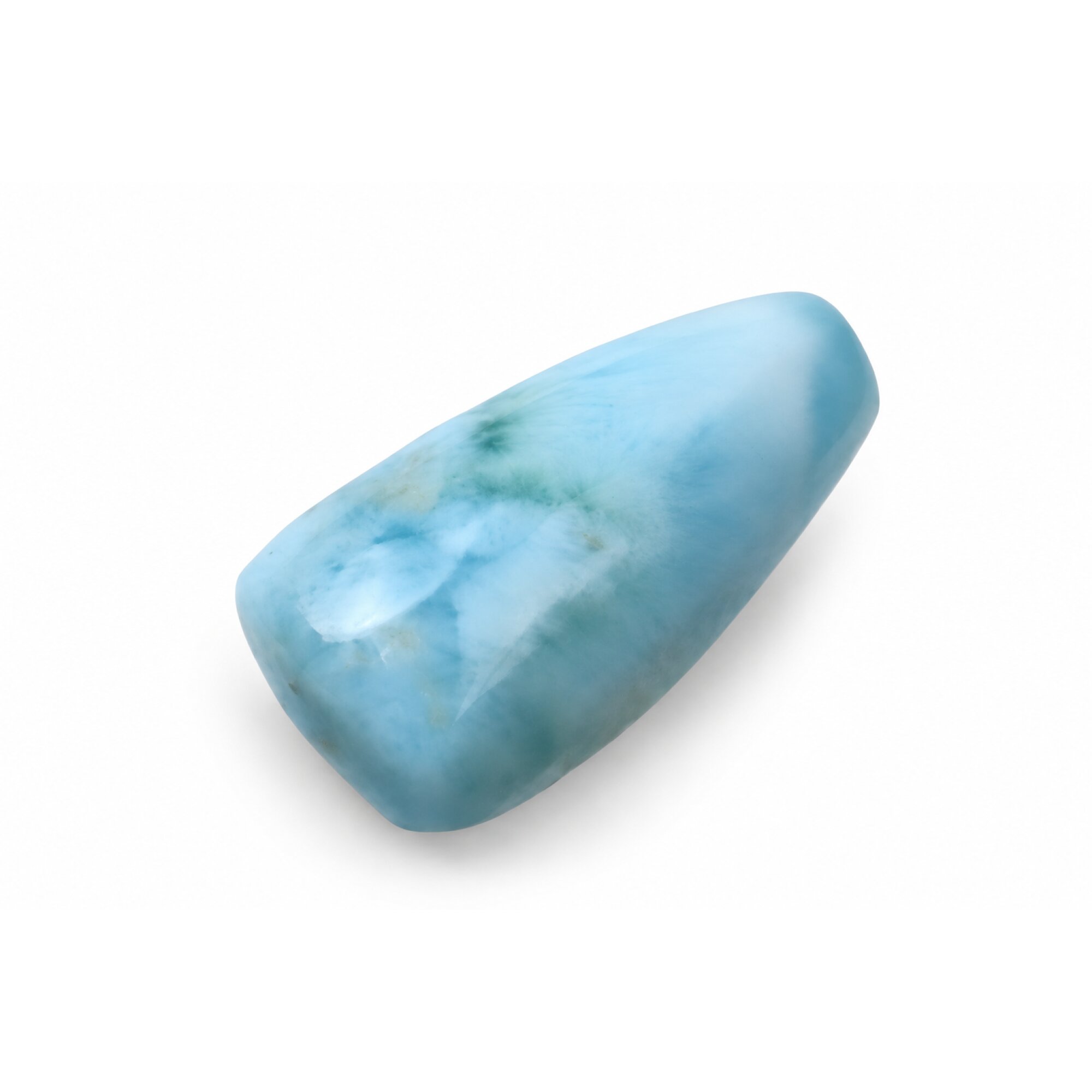 Genuine handcrafted light blue Dominican Larimar cabochon 20mm – photo 5