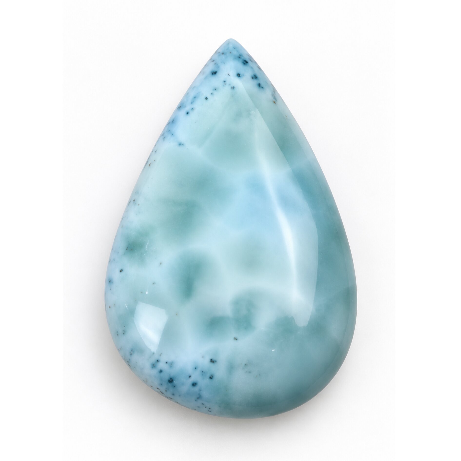 Pure natural red blue Dominican Larimar cabochon 29mm