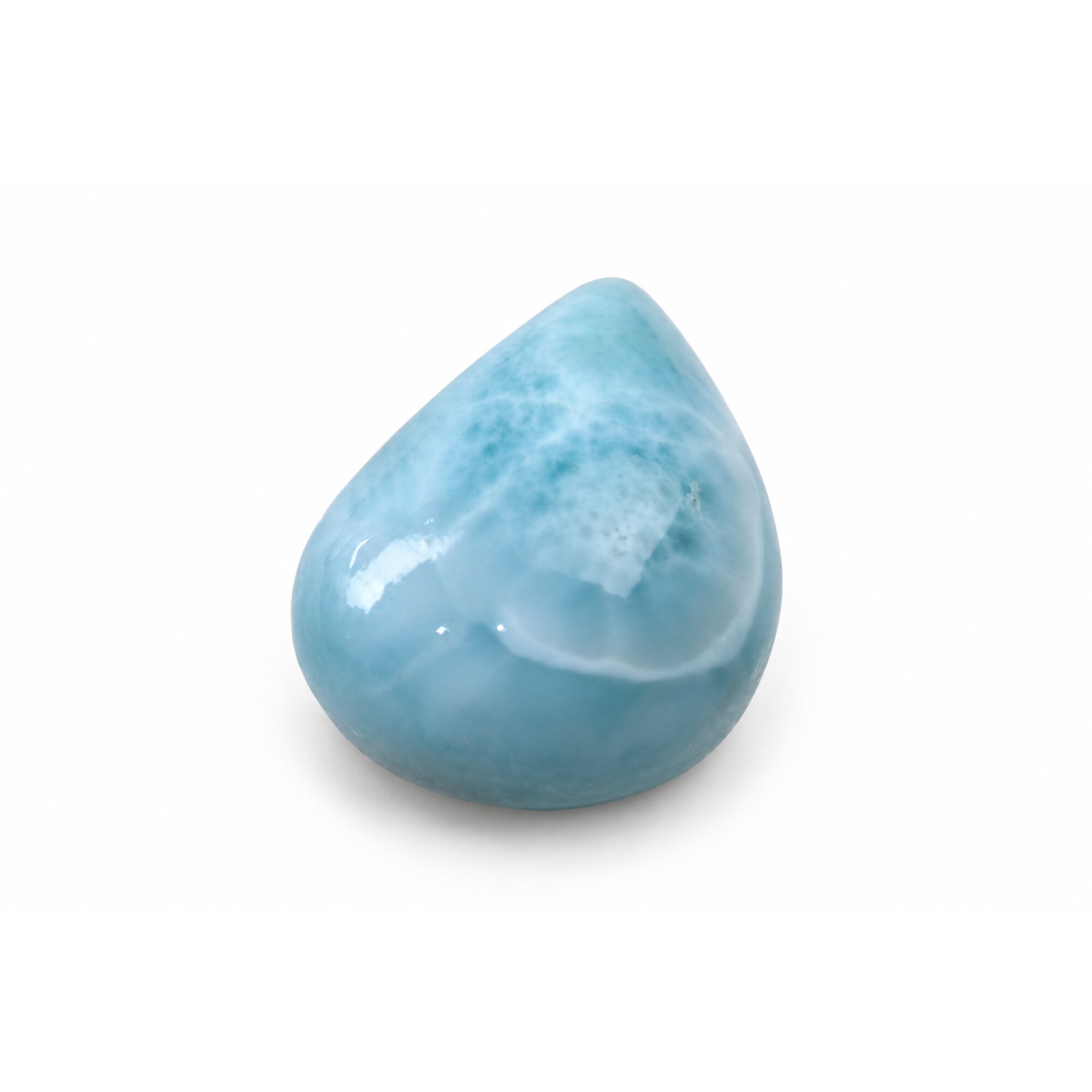 Genuine handcrafted sky blue Dominican Larimar cabochon 22mm – photo 2