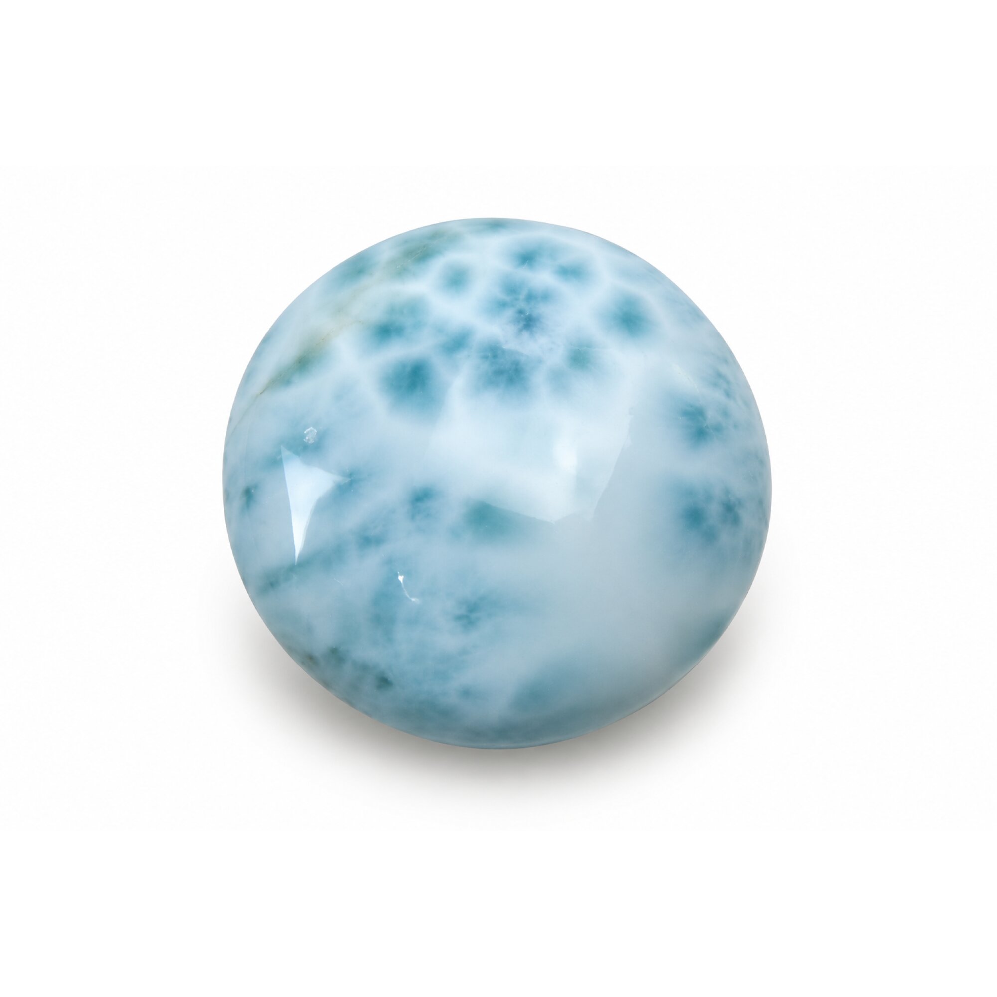 Authentic light blue Dominican Larimar cabochon 17.5mm – photo 2