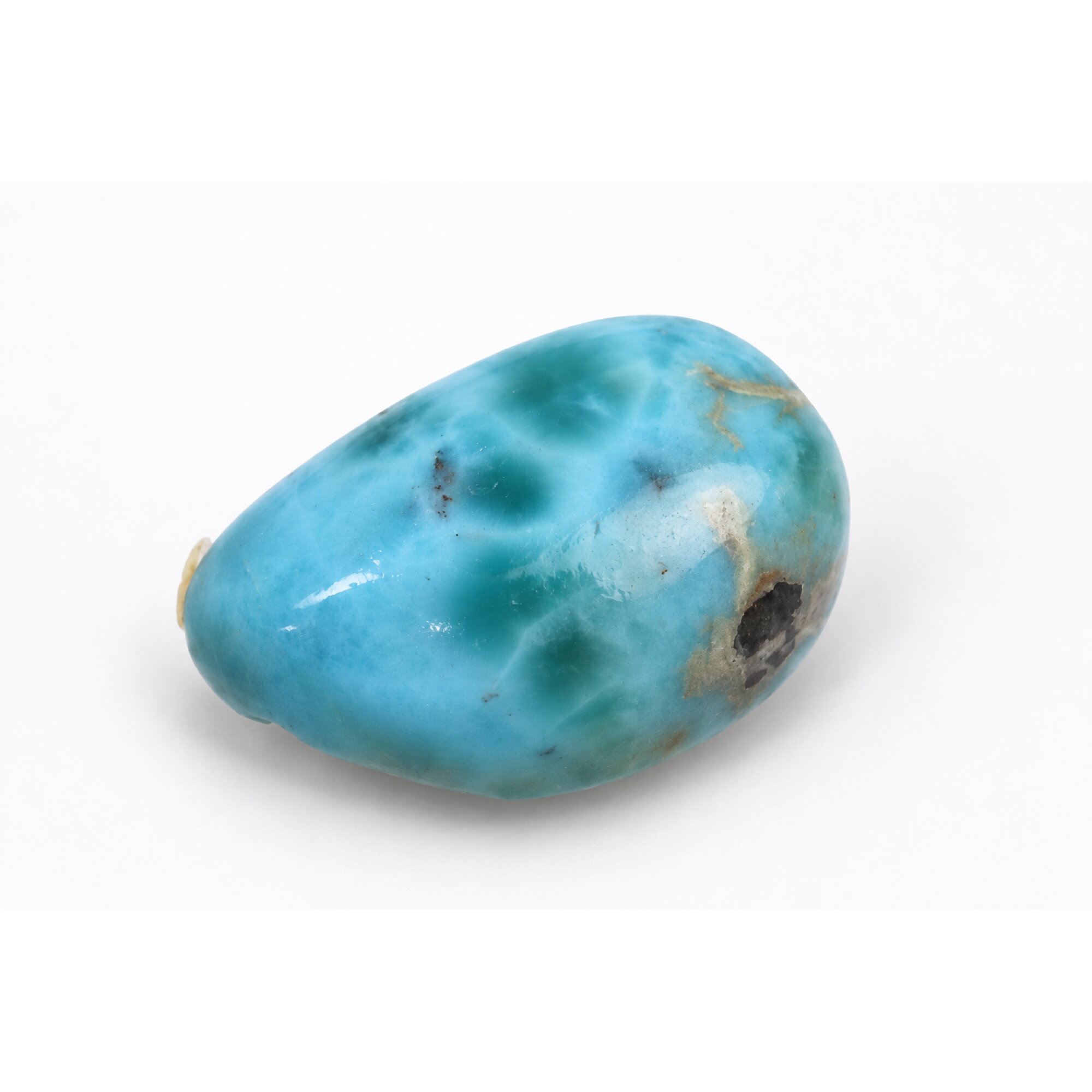 Authentic green blue Dominican Larimar cabochon 28mm – photo 5