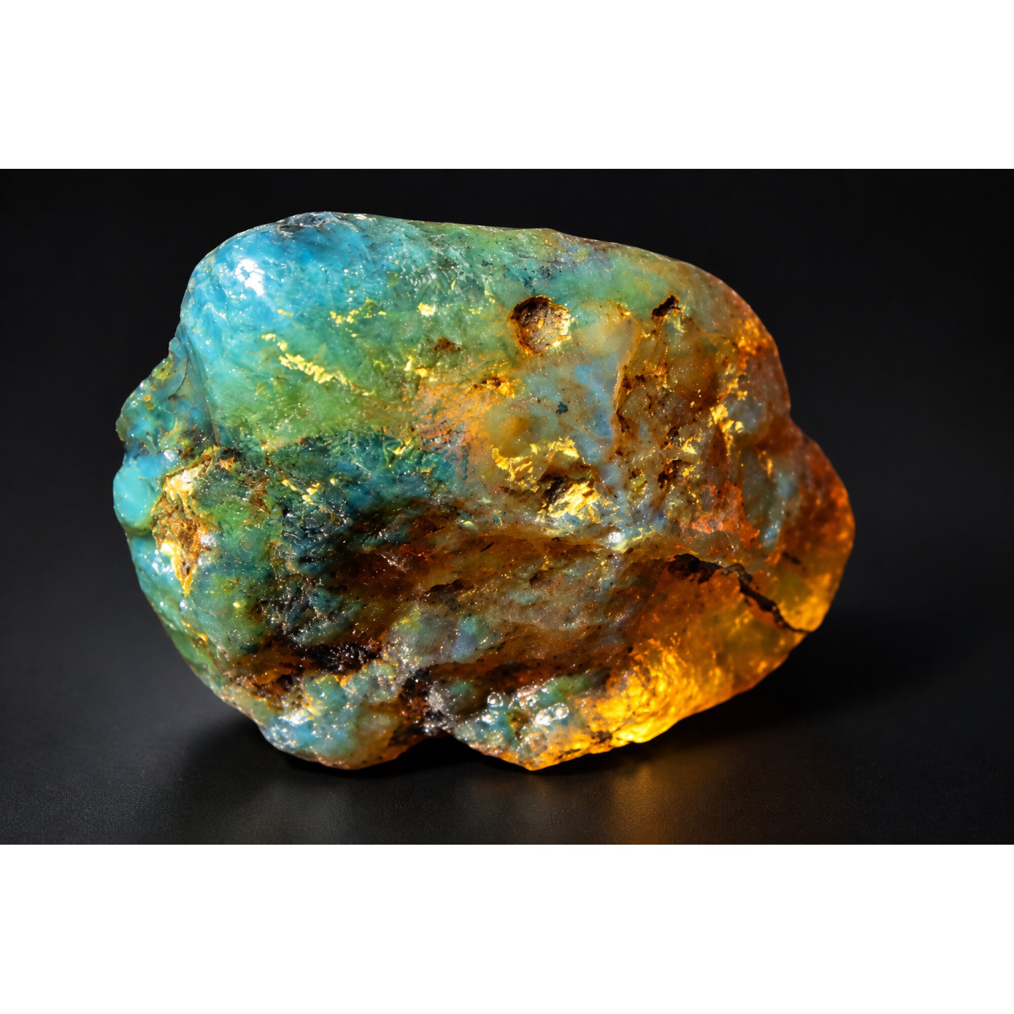 Earth mined green blue rough specimen Dominican amber 16.5g – photo 5