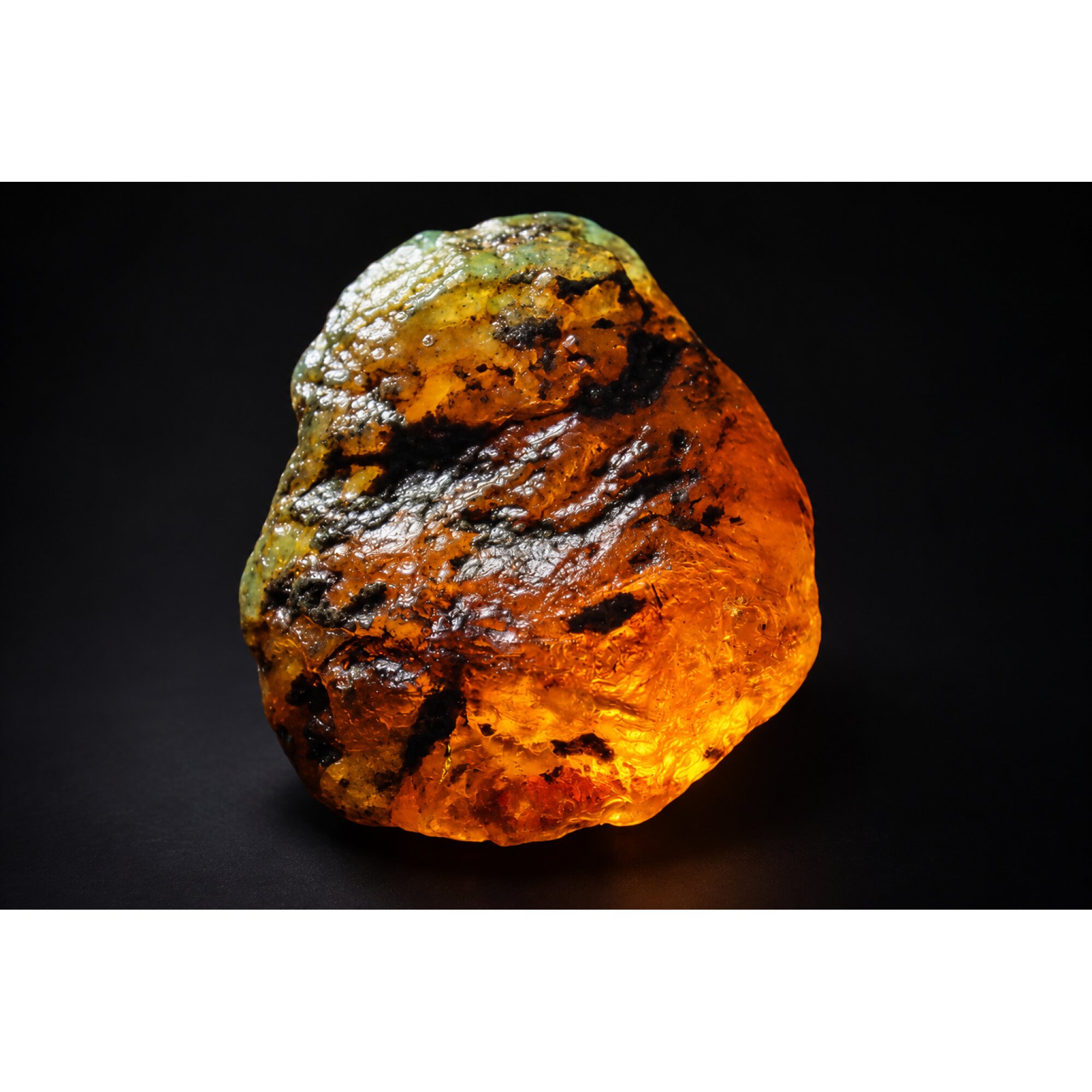 Earth mined green blue rough specimen Dominican amber 8.6g – photo 15