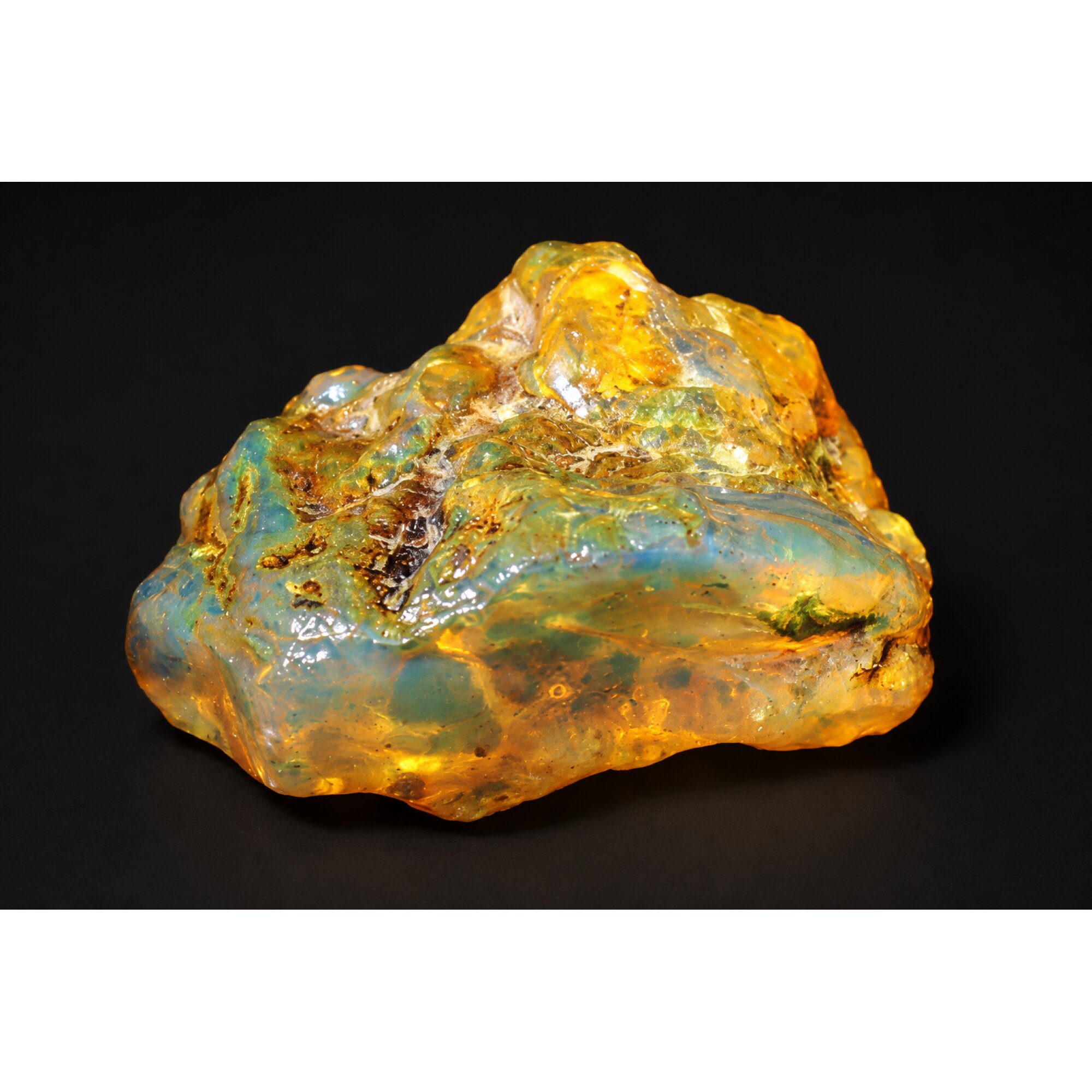 Organic beauty sky blue rough specimen Dominican amber 9.6g – photo 16