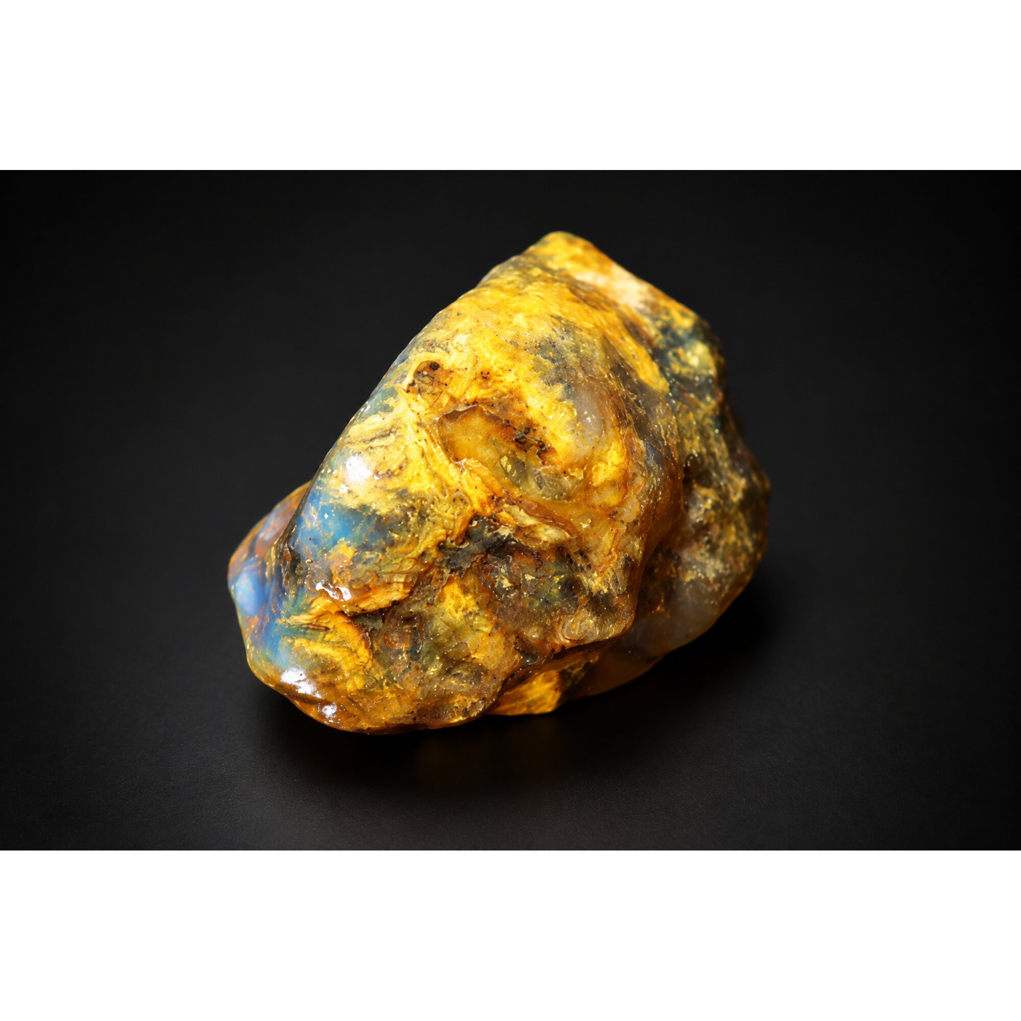 Earth mined green blue rough specimen Dominican amber 9.5g – photo 4