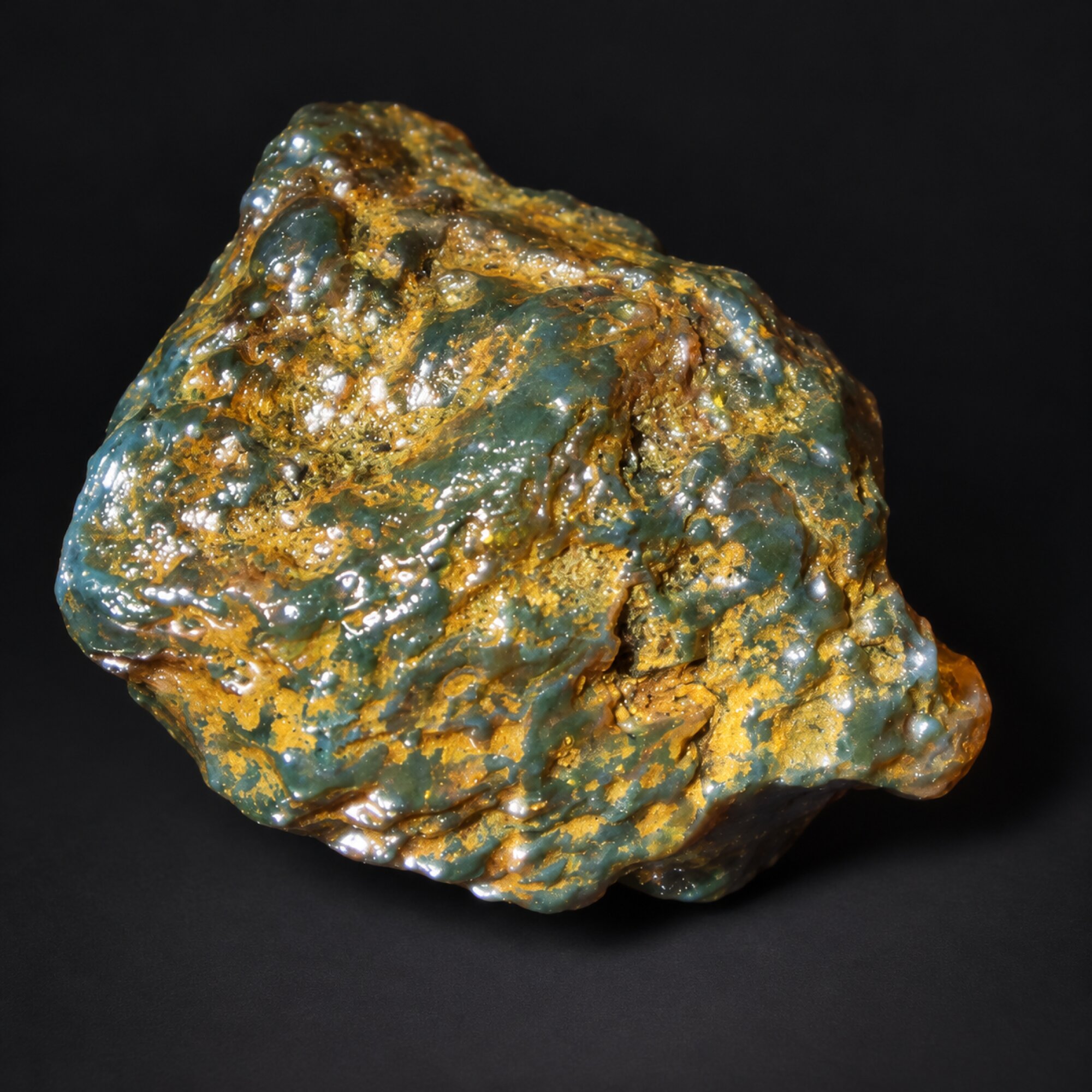 Genuine green blue rough specimen Dominican amber 18g – photo 2