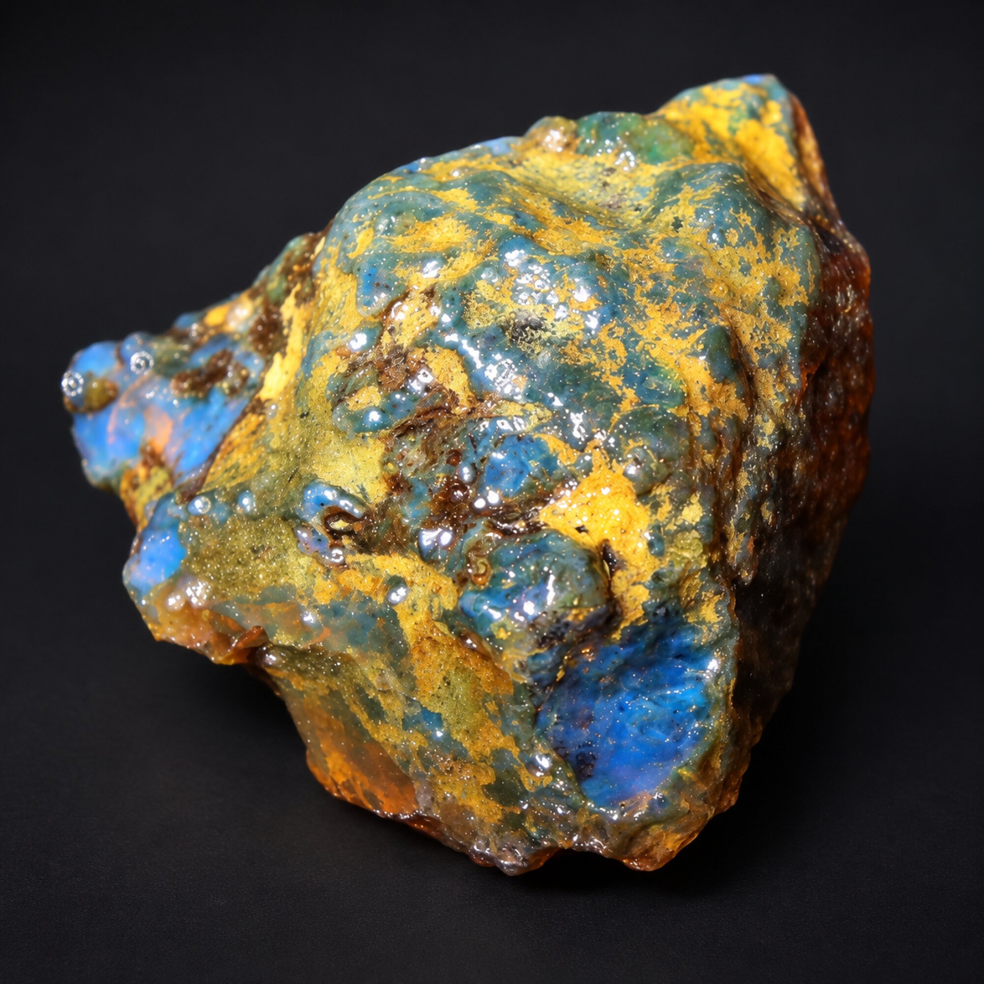 Genuine green blue rough specimen Dominican amber 18g – photo 4