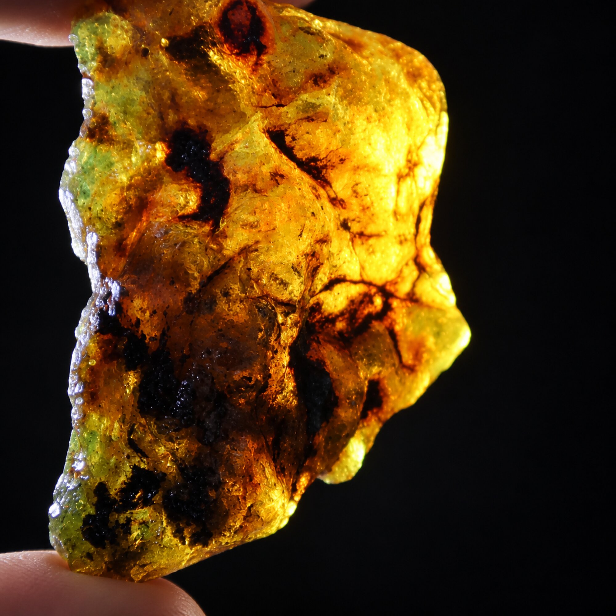 Earth mined green blue rough specimen Dominican amber 39.7g – photo 4