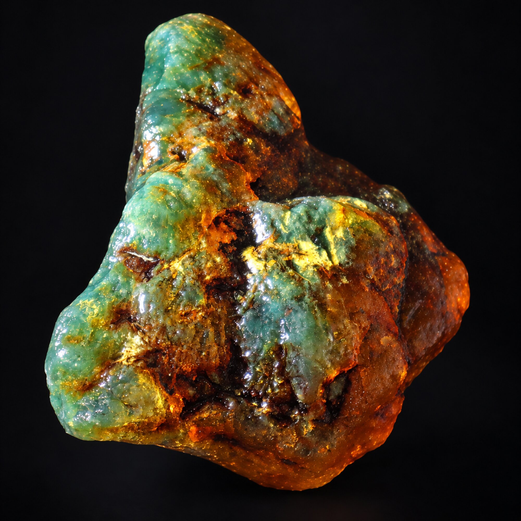 Earth mined green blue rough specimen Dominican amber 39.7g – photo 5