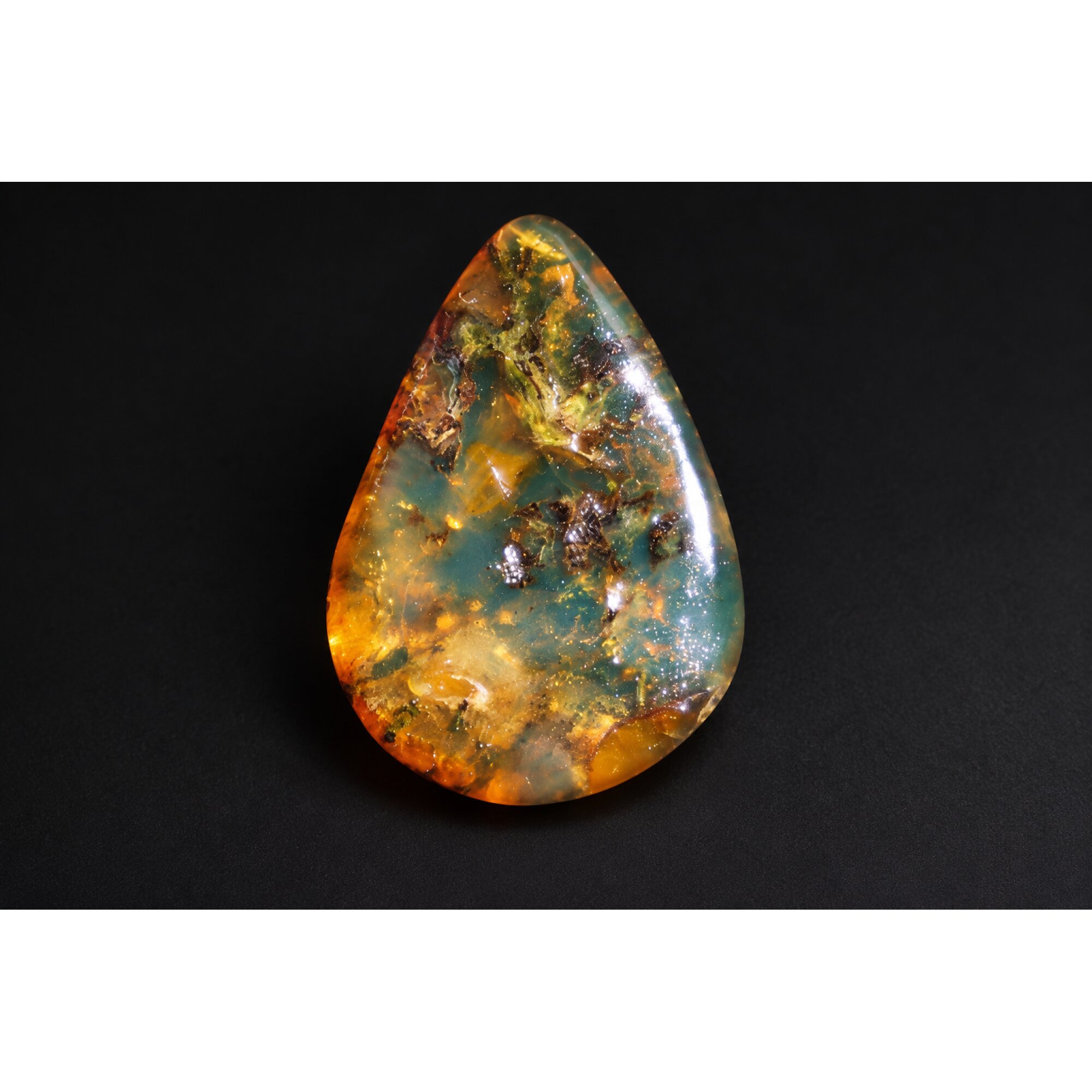 Authentic green blue polished Dominican amber 1.4g – photo 6