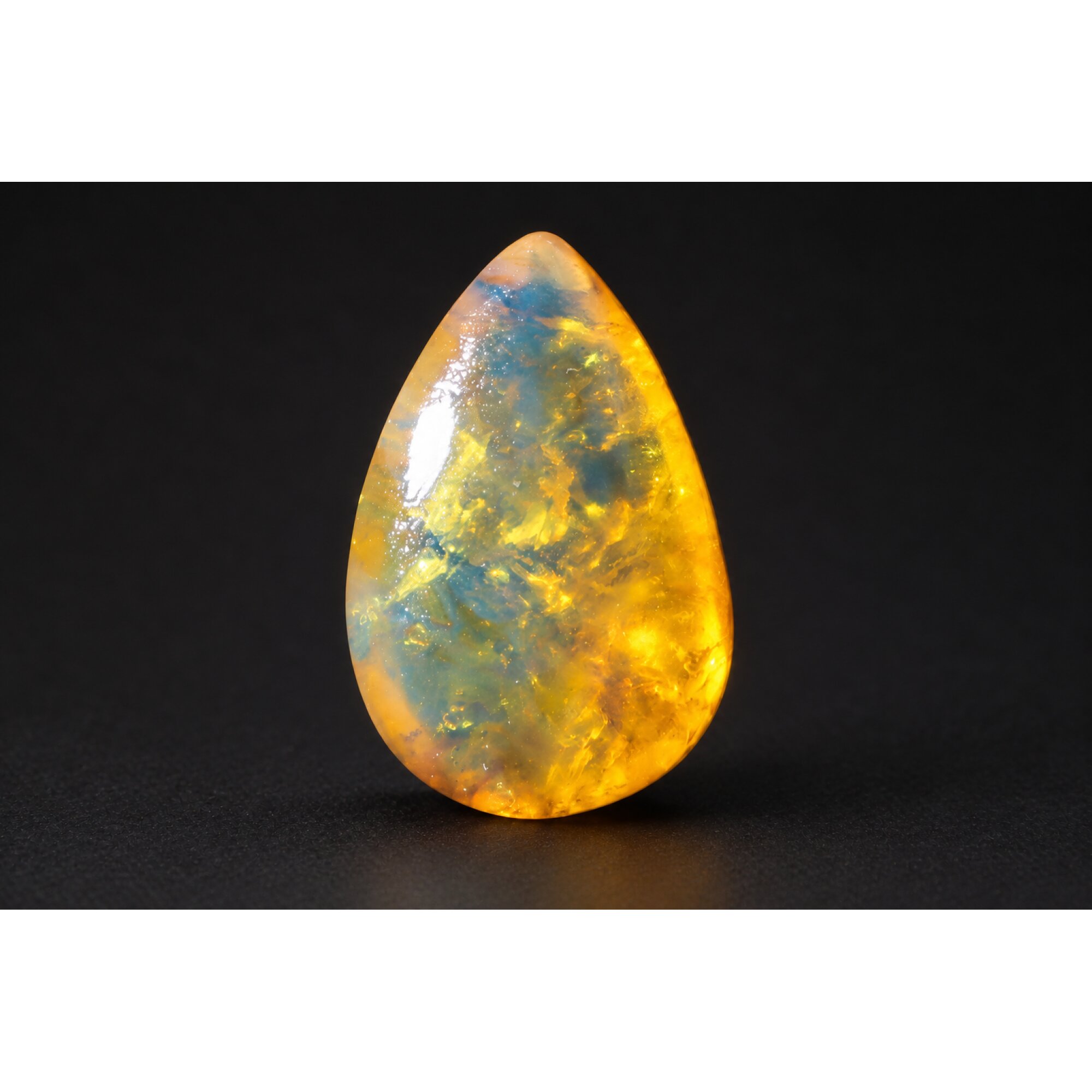 Pure natural orange blue polished Dominican amber 2.1g – photo 5