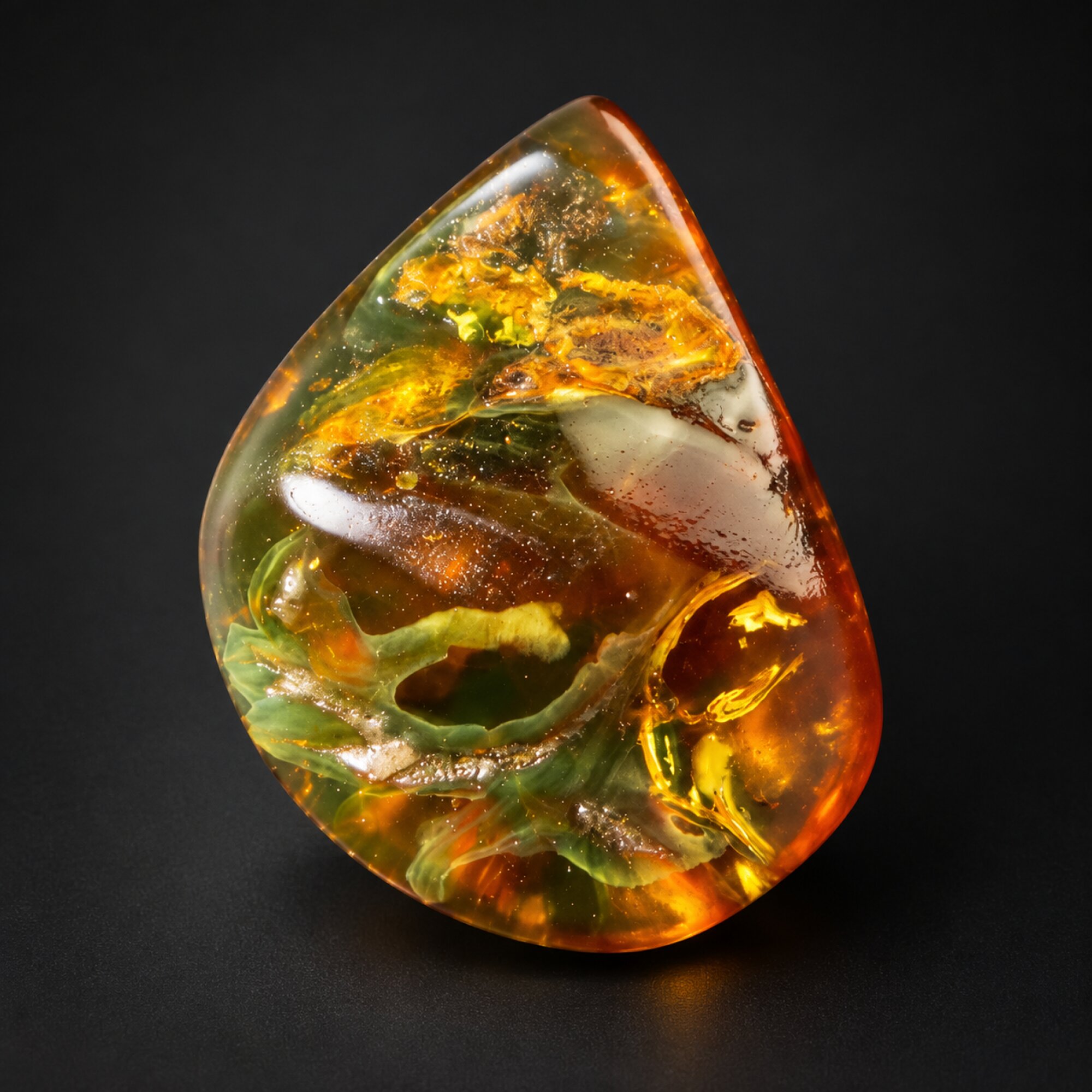 Untreated green red polished Dominican amber 2.3g – photo 5