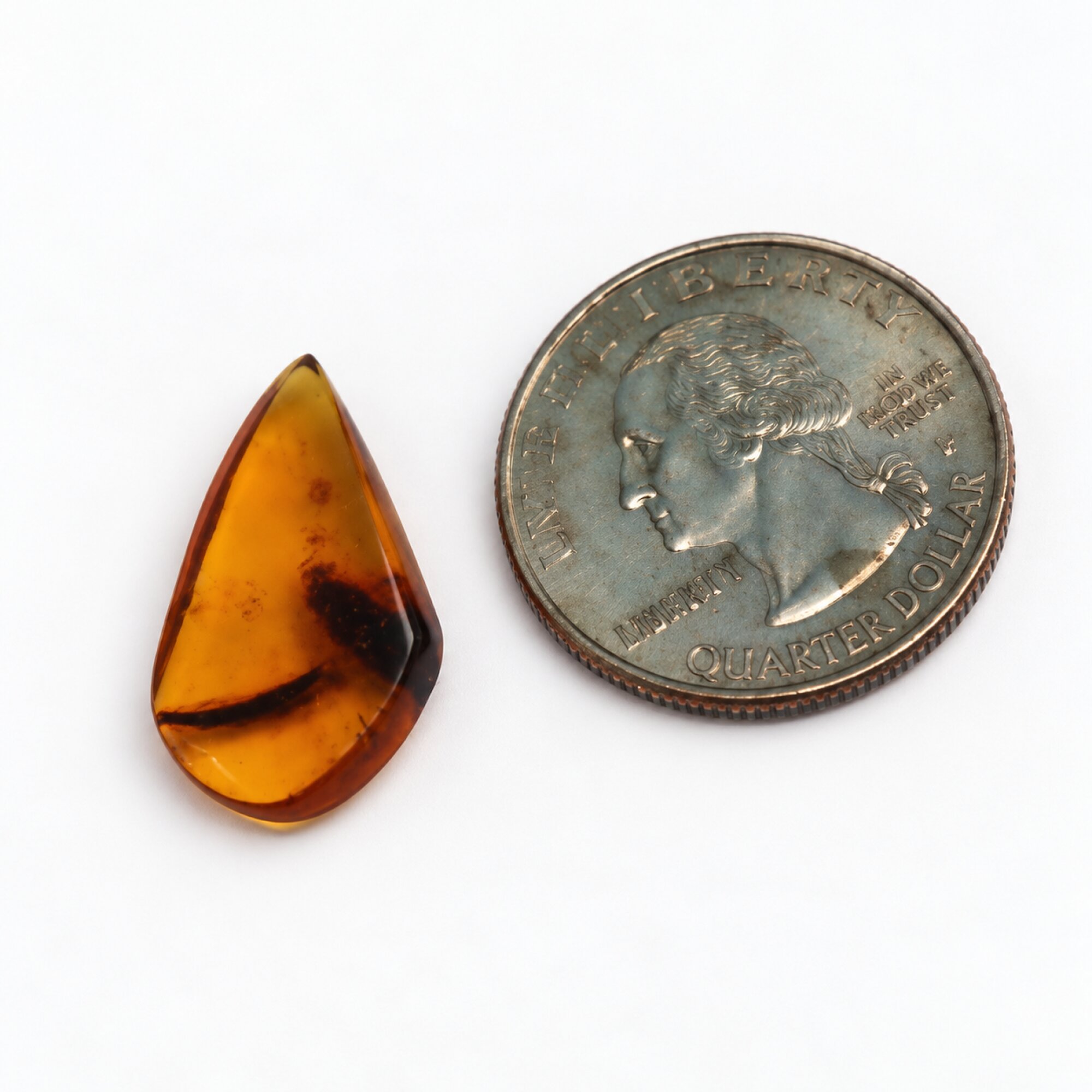 Pure natural blue yellow polished Dominican amber – photo 8