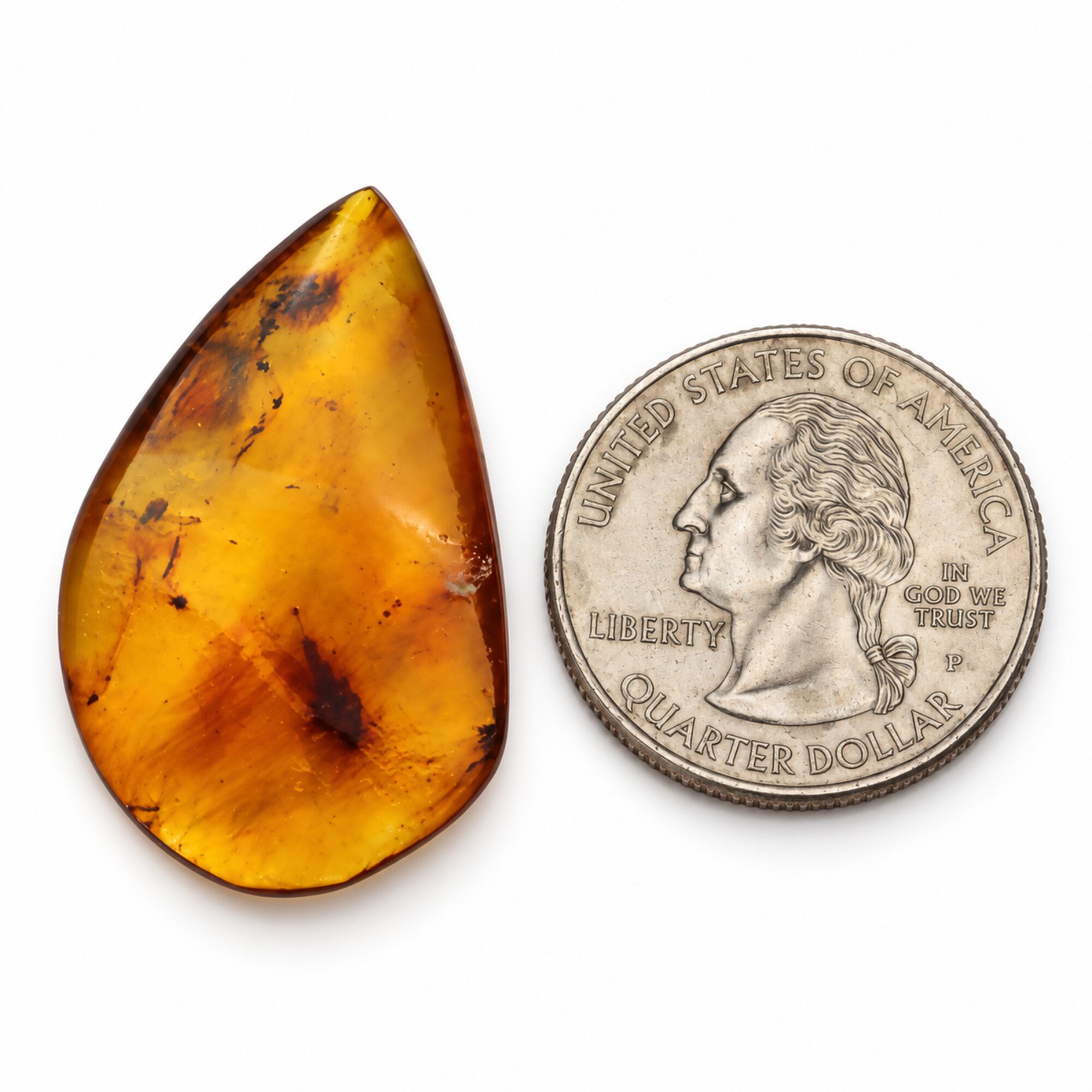 Natural orange yellow polished Dominican amber – photo 7