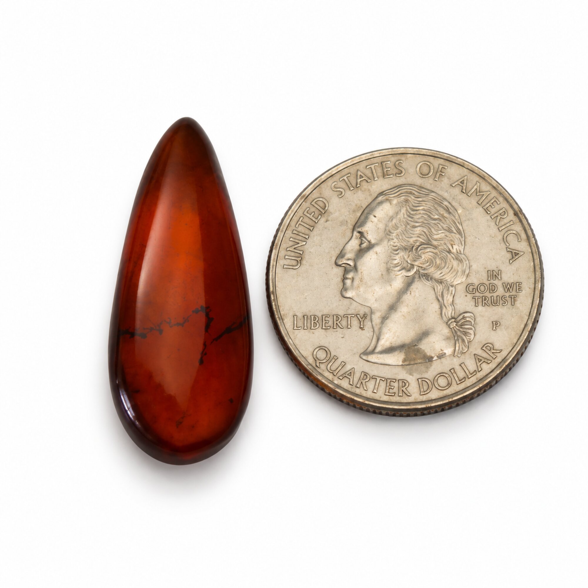 Natural orange green polished Dominican amber – photo 8