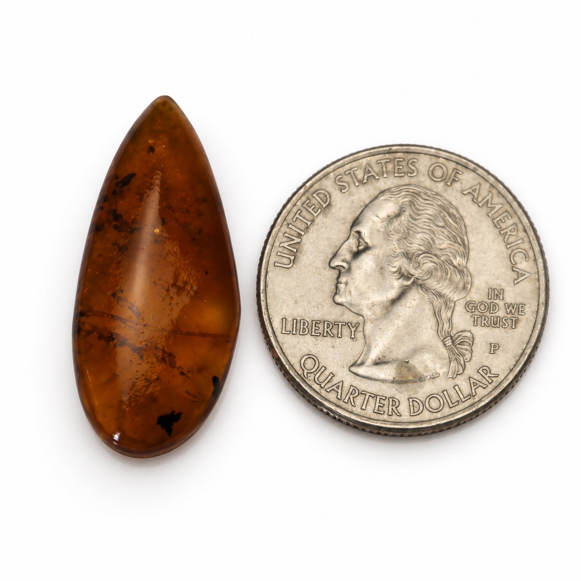 Natural yellow green polished Dominican amber – photo 6