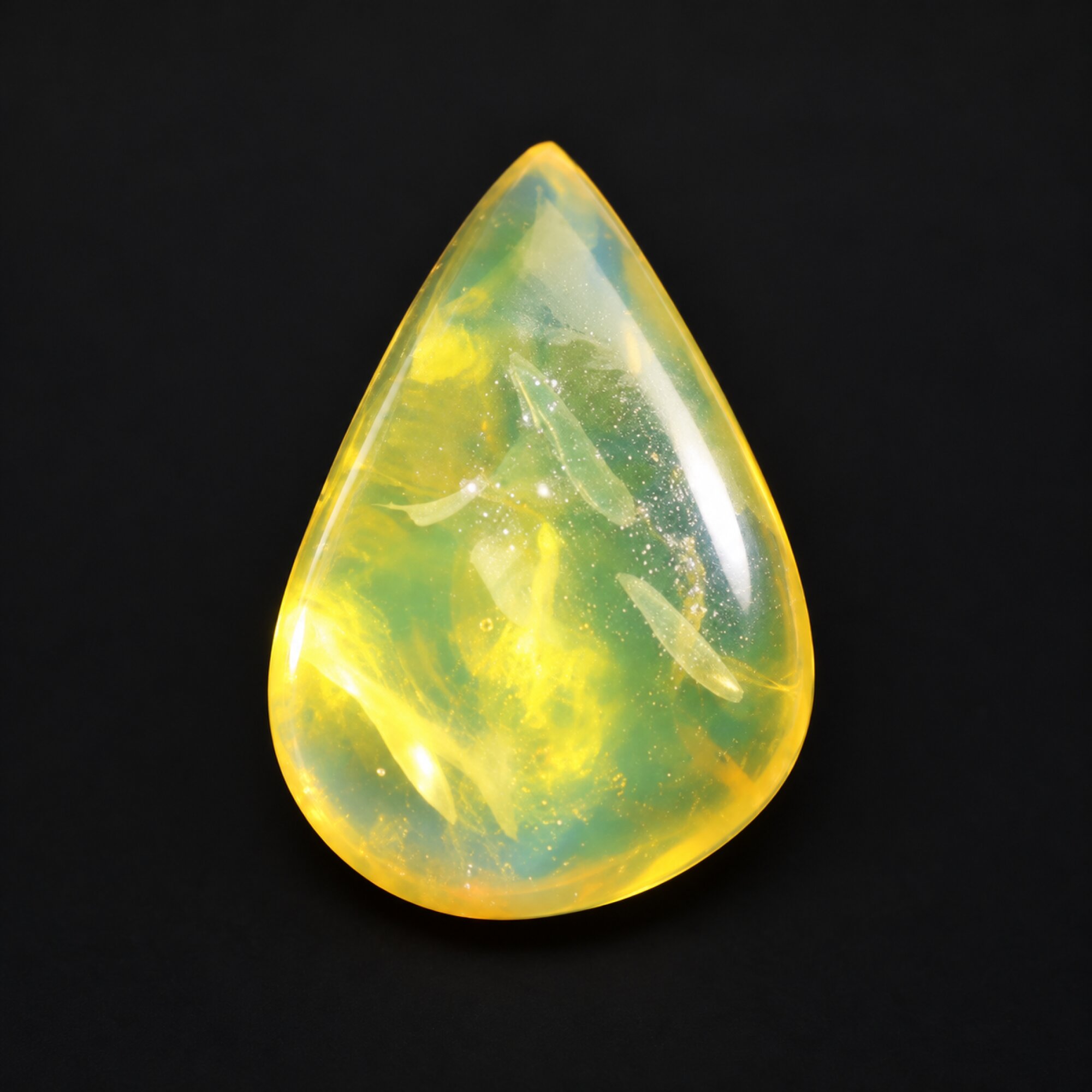 Earth crafted blue green polished Dominican amber – photo 9