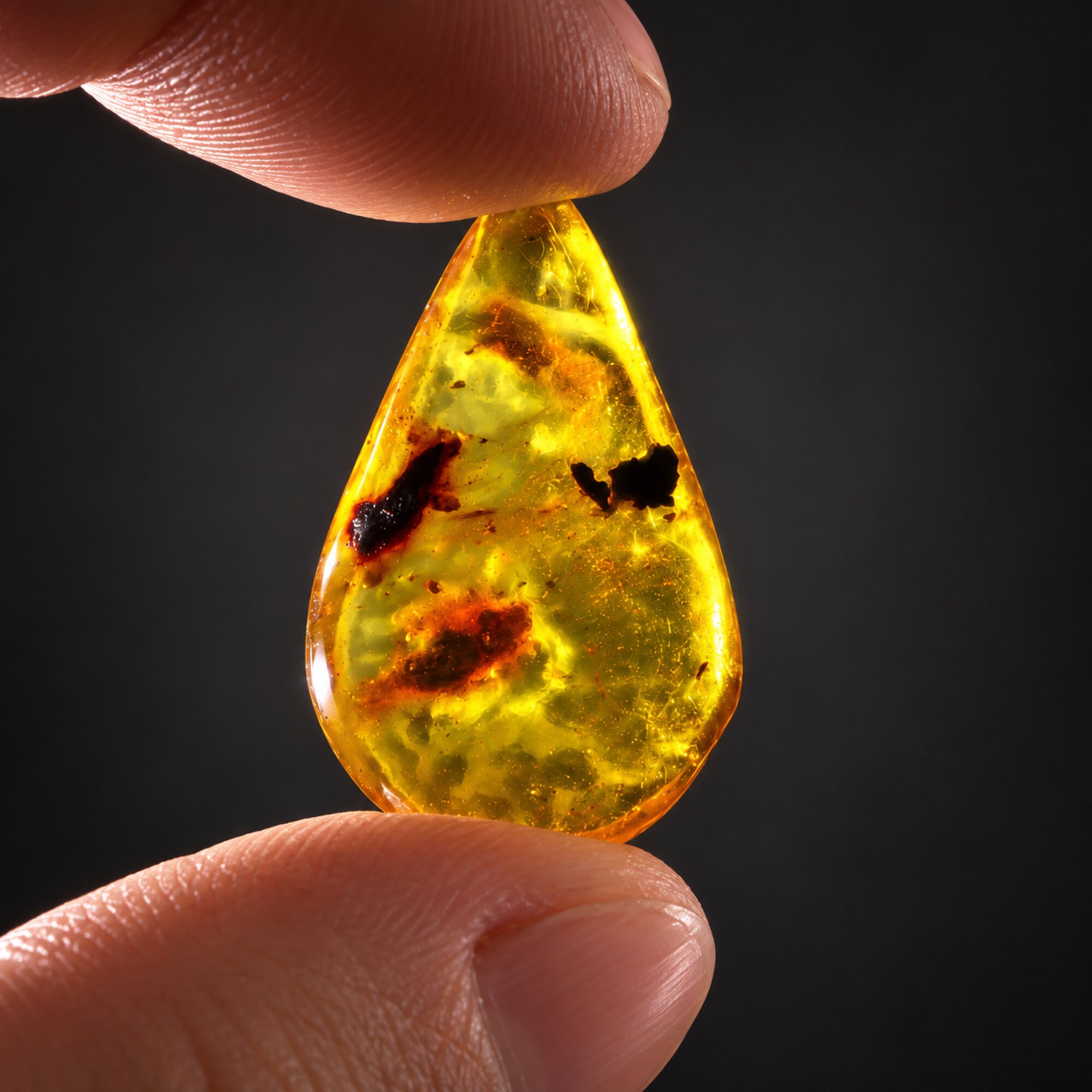 Real yellow green polished Dominican amber – photo 7