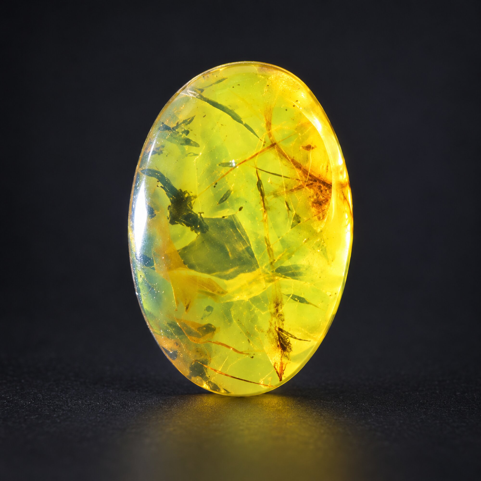 Untreated sky blue Dominican amber cabochon – photo 5