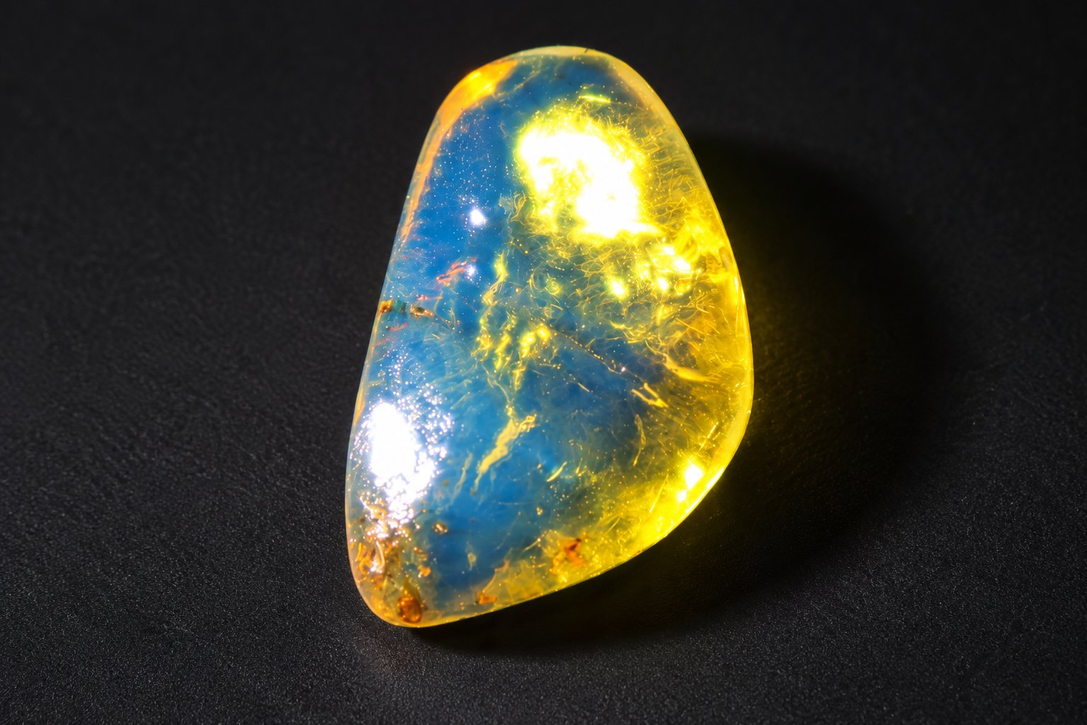 Authentic deep blu e polished Dominican amber – photo 6