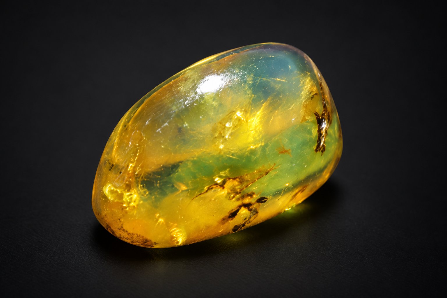 Genuine orange blue polished Dominican amber – photo 6