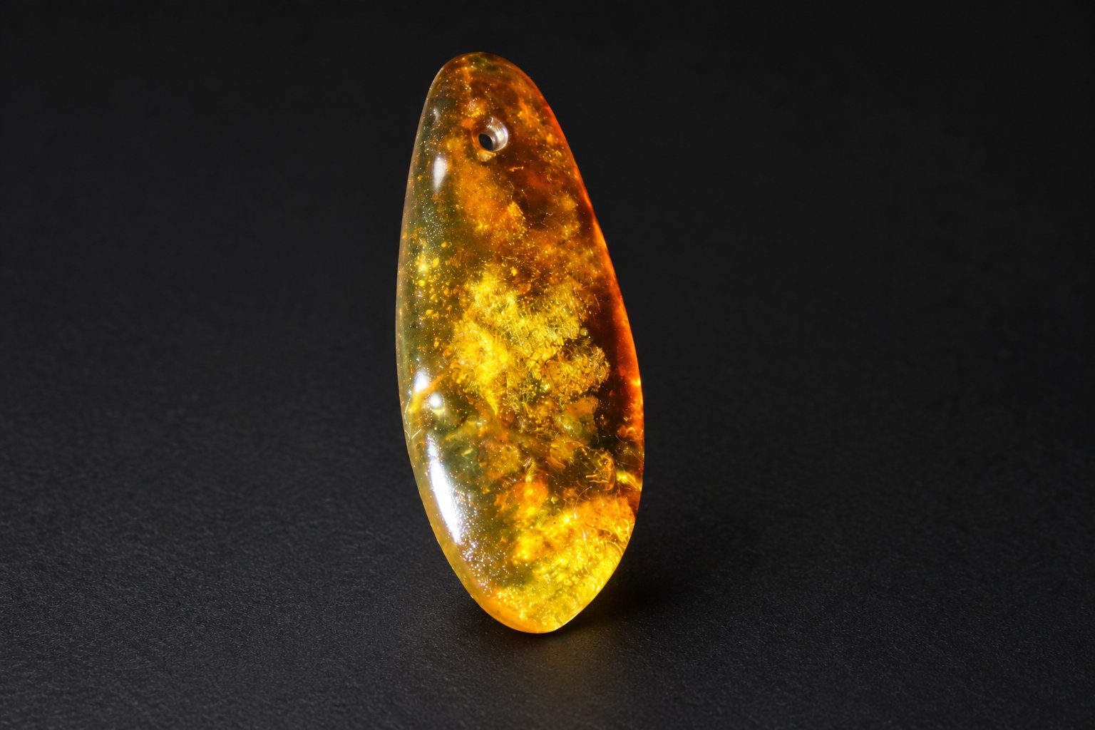 Real orange yellow polished Dominican amber – photo 8