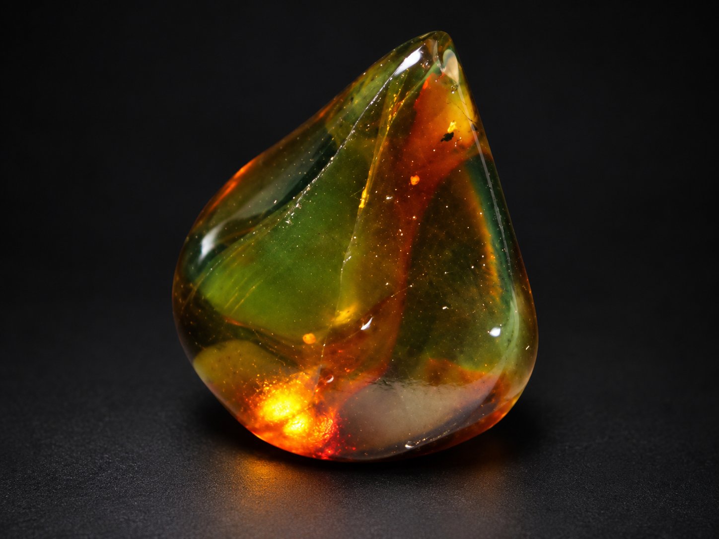 True caribbean red green polished Dominican amber – photo 10
