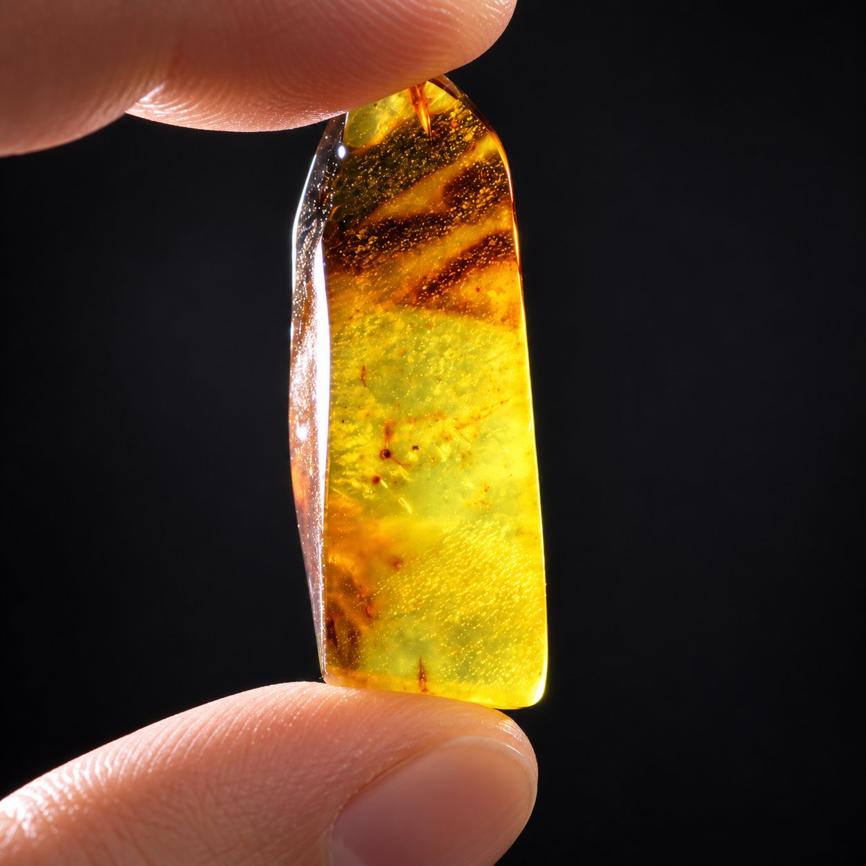 True caribbean orange green polished Dominican amber – photo 8
