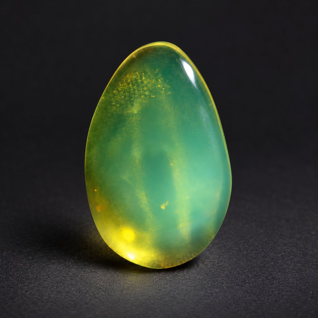 Genuine yellow green polished Dominican amber – photo 4
