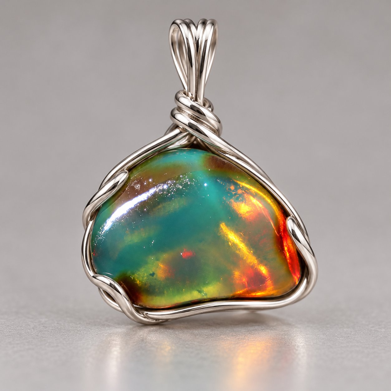 Genuine deep blue polished Dominican amber 30mm – photo 4