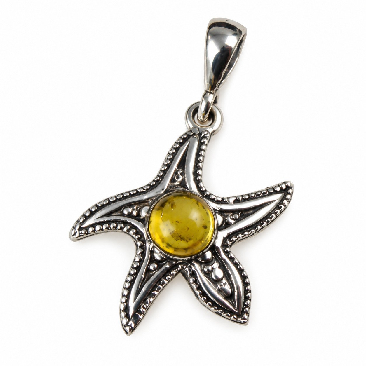 Artisan yellow green Dominican amber sterling silver pendant 4.1g – photo 5