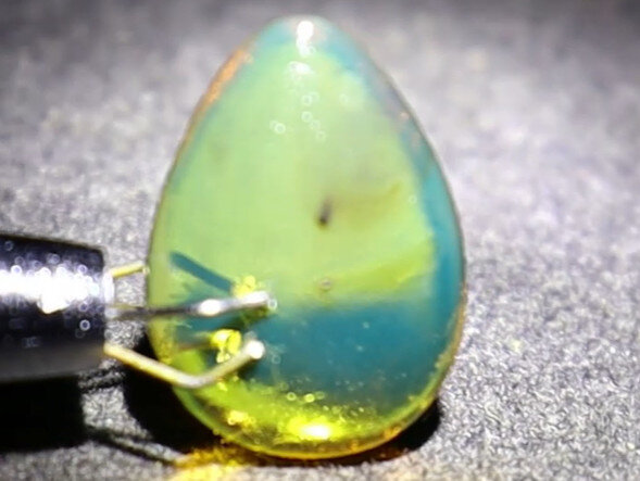 Exquisite Natural Dominican Clear Light Blue Amber Polished Stone 19mm – photo 4
