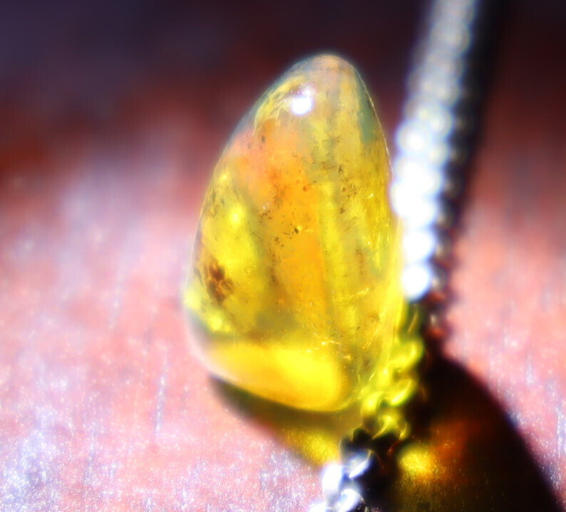 Impressive Natural Dominican Clear Sky Blue Amber Polished Stone 19mm – photo 6