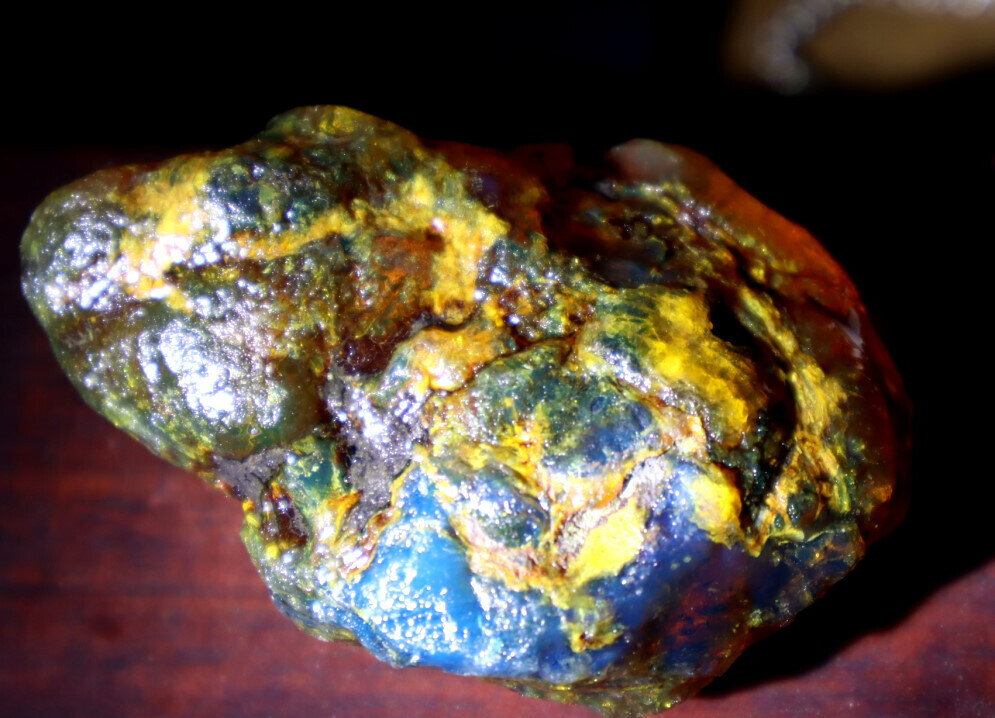 Excellent Natural Dominican Crystal Clear Green Blue Amber Rough Specimen 31gram – photo 5